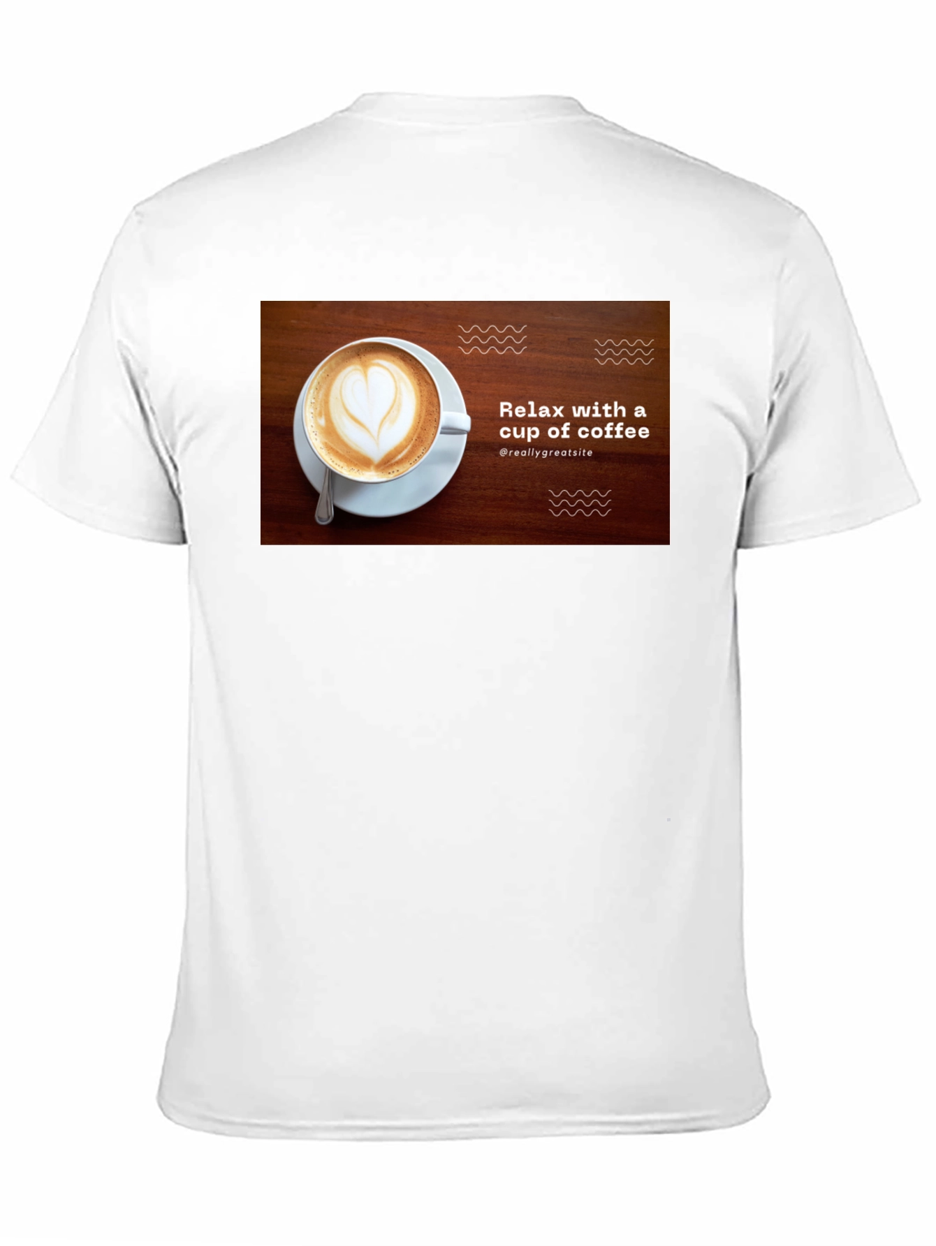Relax with Coffee Black T-Shirt