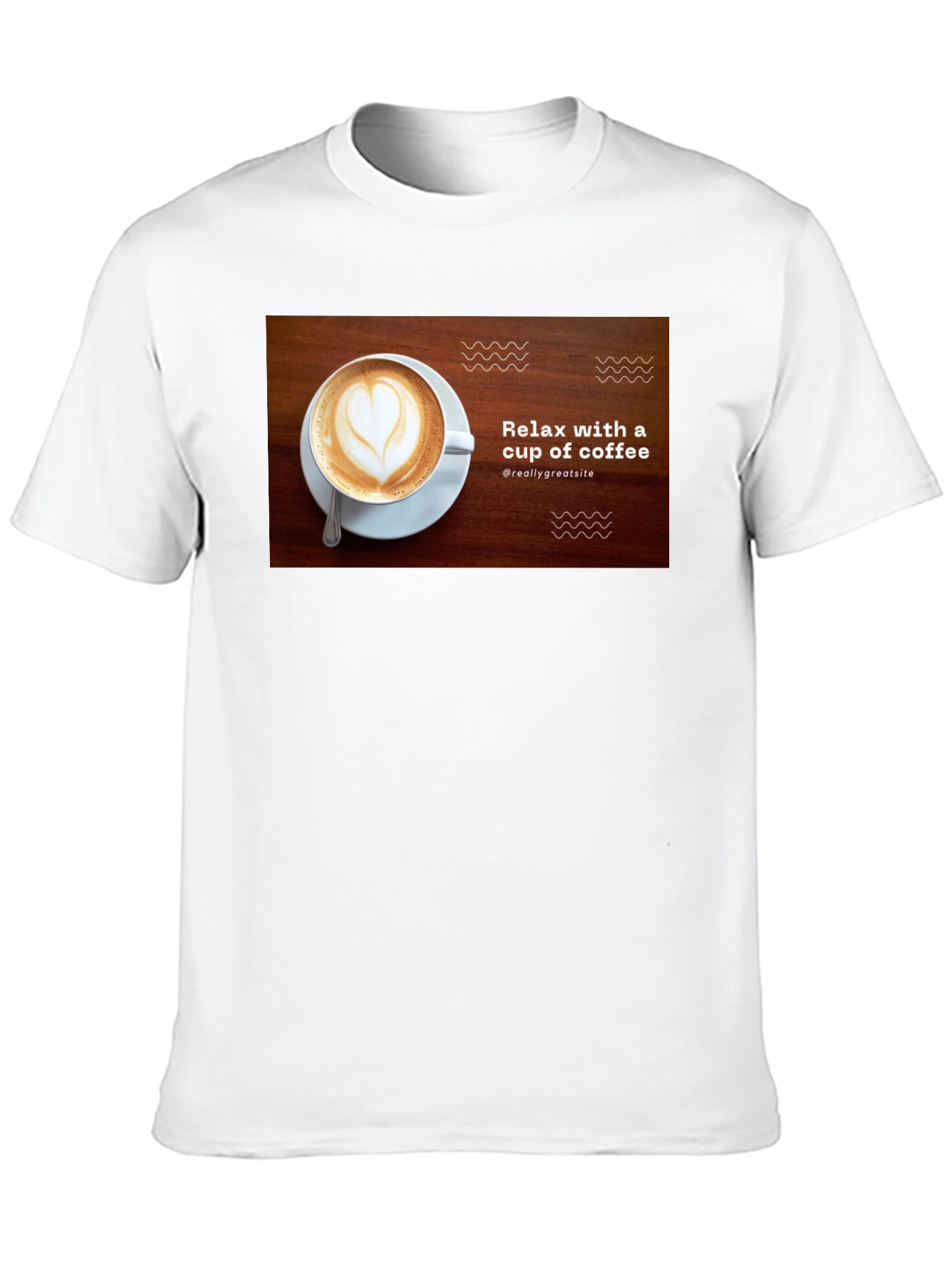 Relax with Coffee Black T-Shirt