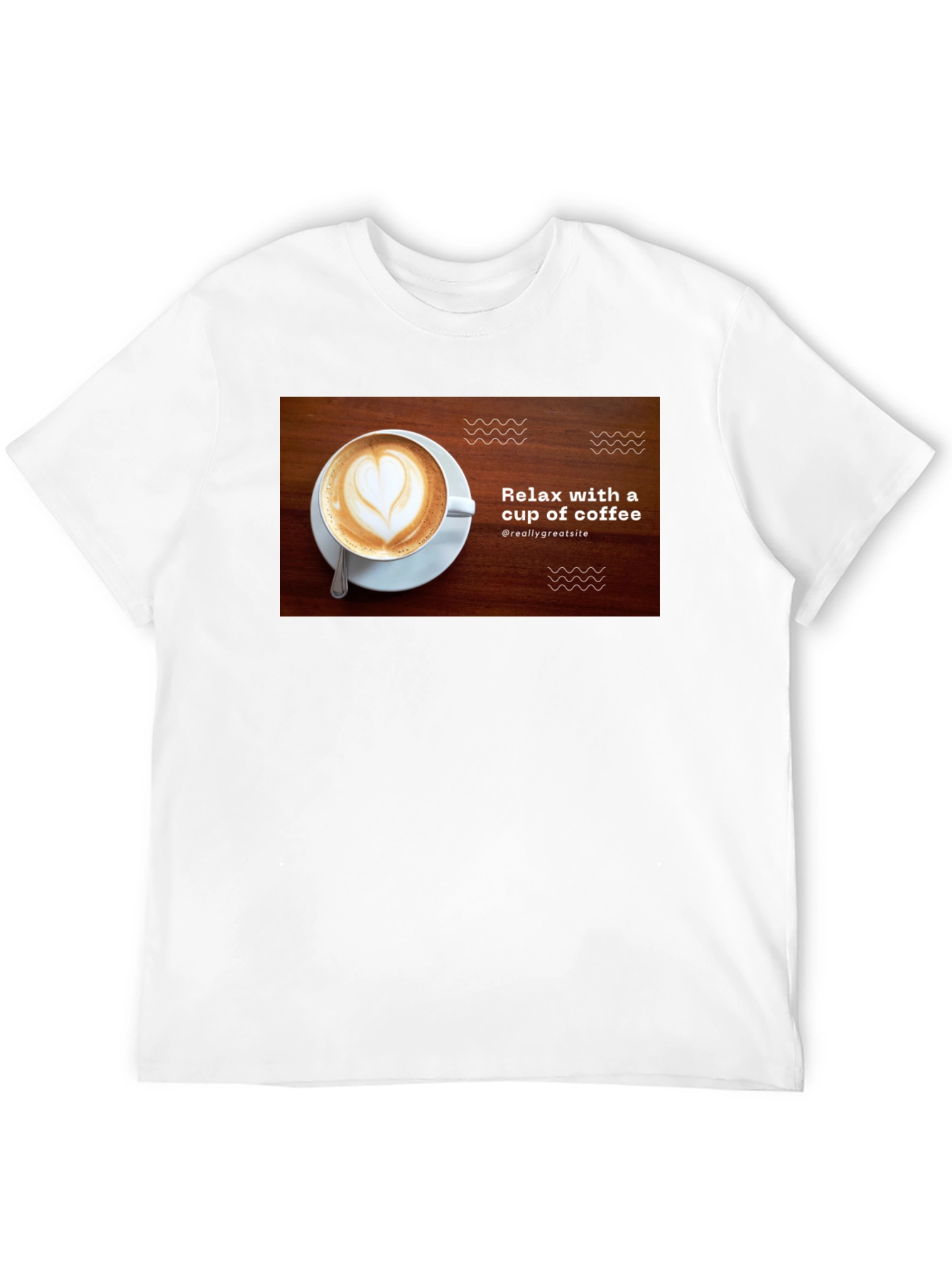 Relax with Coffee Black T-Shirt