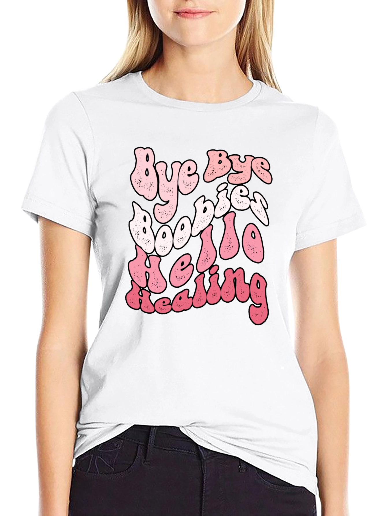 Bye Bye Boobies Hello Healing Breast Cancer T-Shirt