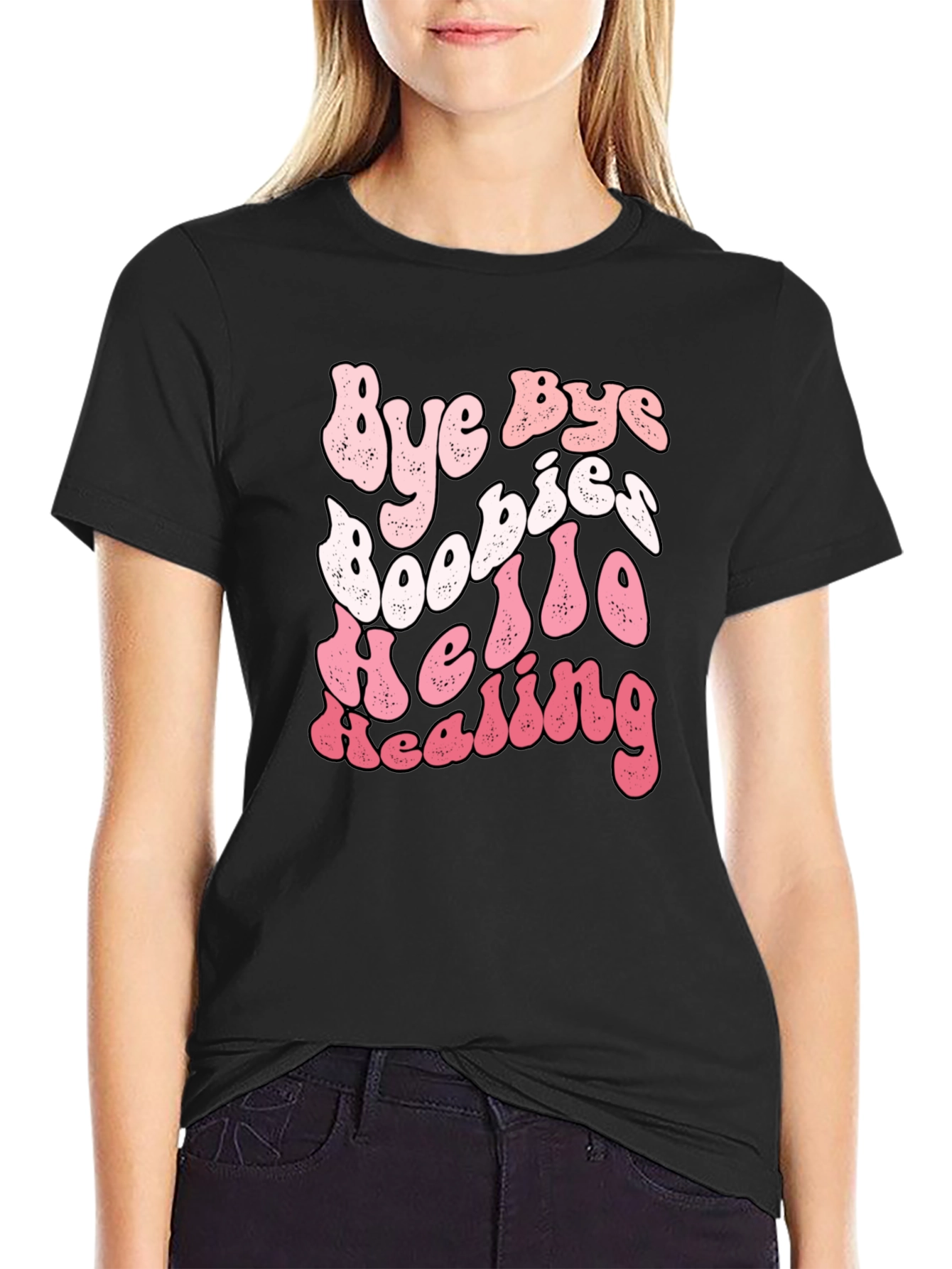 Bye Bye Boobies Hello Healing Breast Cancer T-Shirt