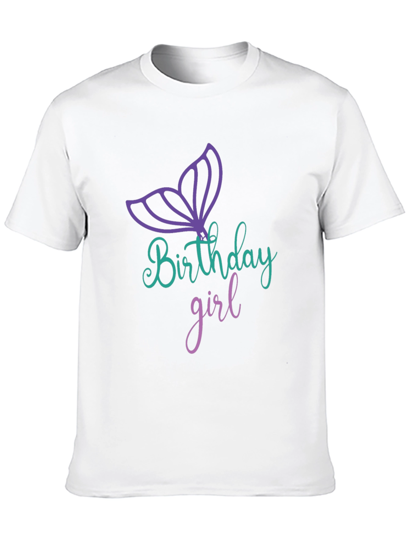 Birthday Girl Mermaid Tail T-Shirt