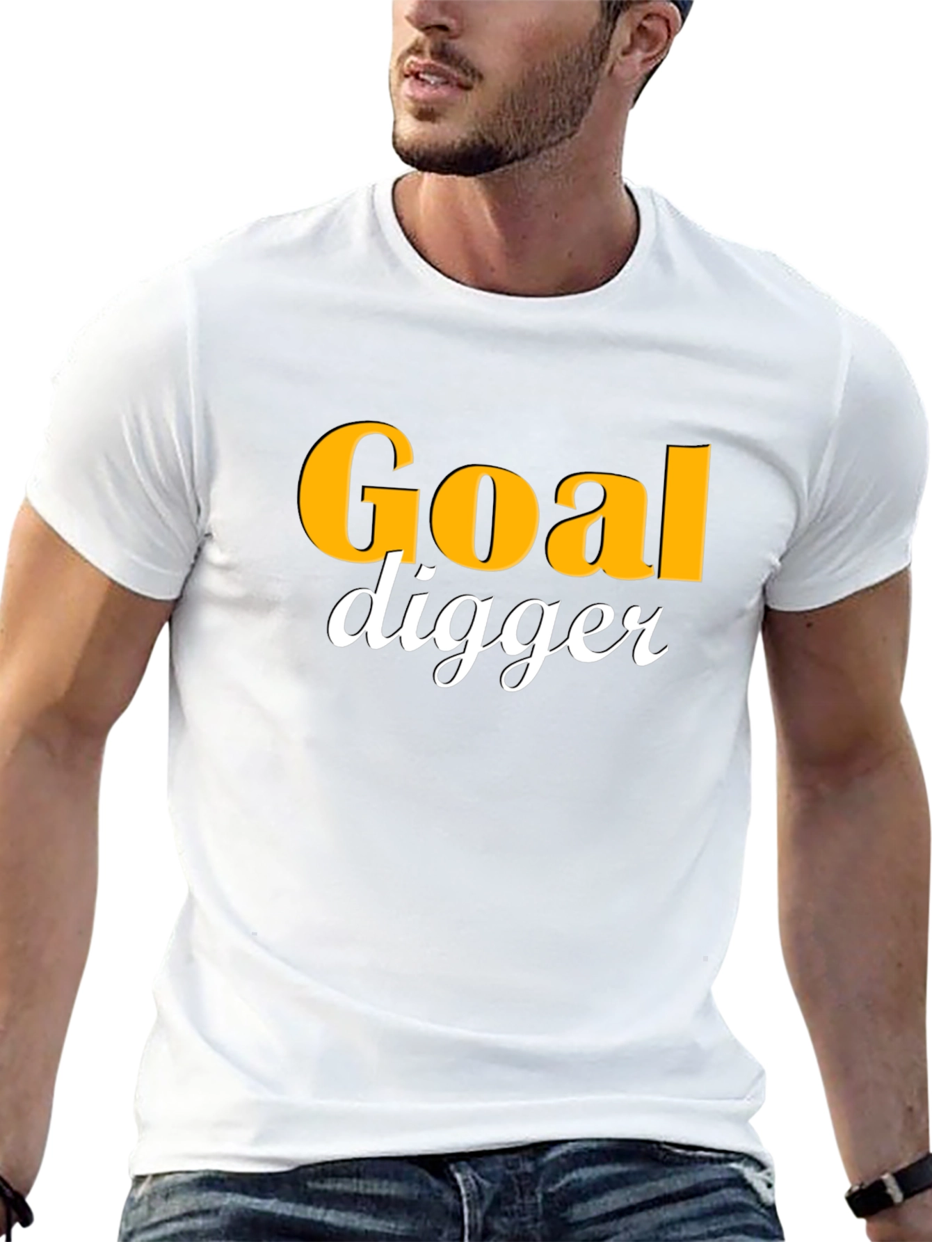 Goal Digger Graphic Tee - Trendy Statement T-Shirt