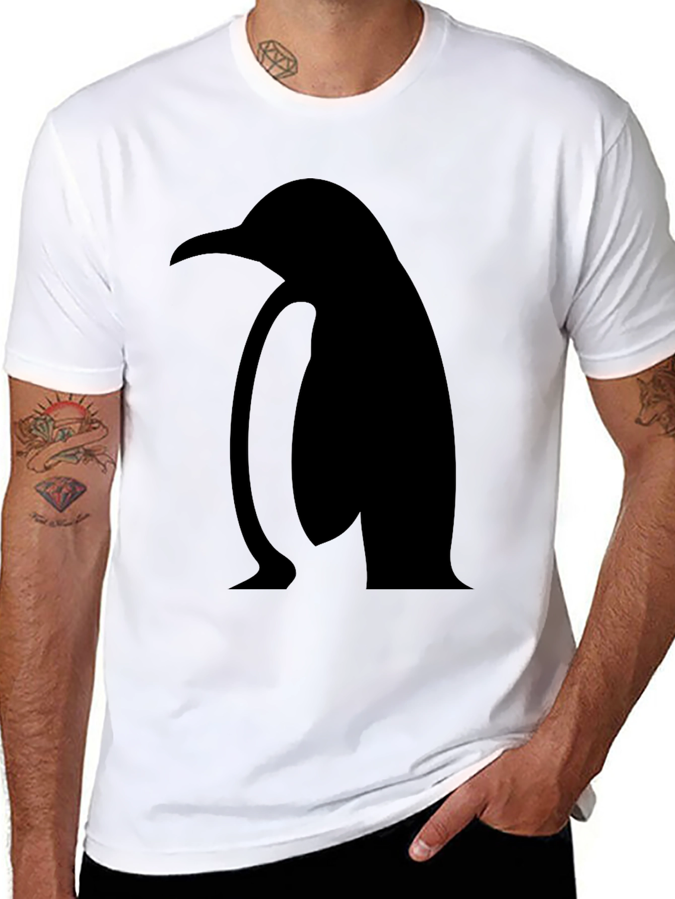 Penguin Silhouette Black T-Shirt