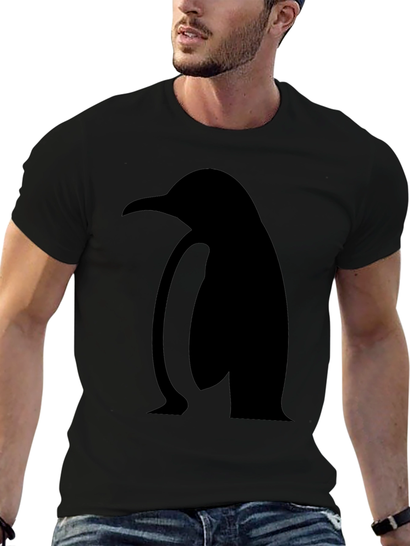 Penguin Silhouette Black T-Shirt