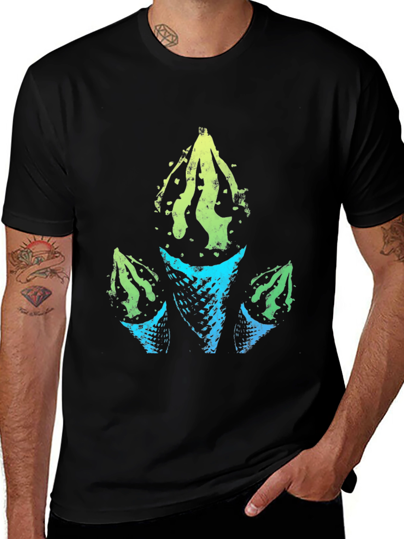 Geometric Ice Cream Cone Graphic Tee