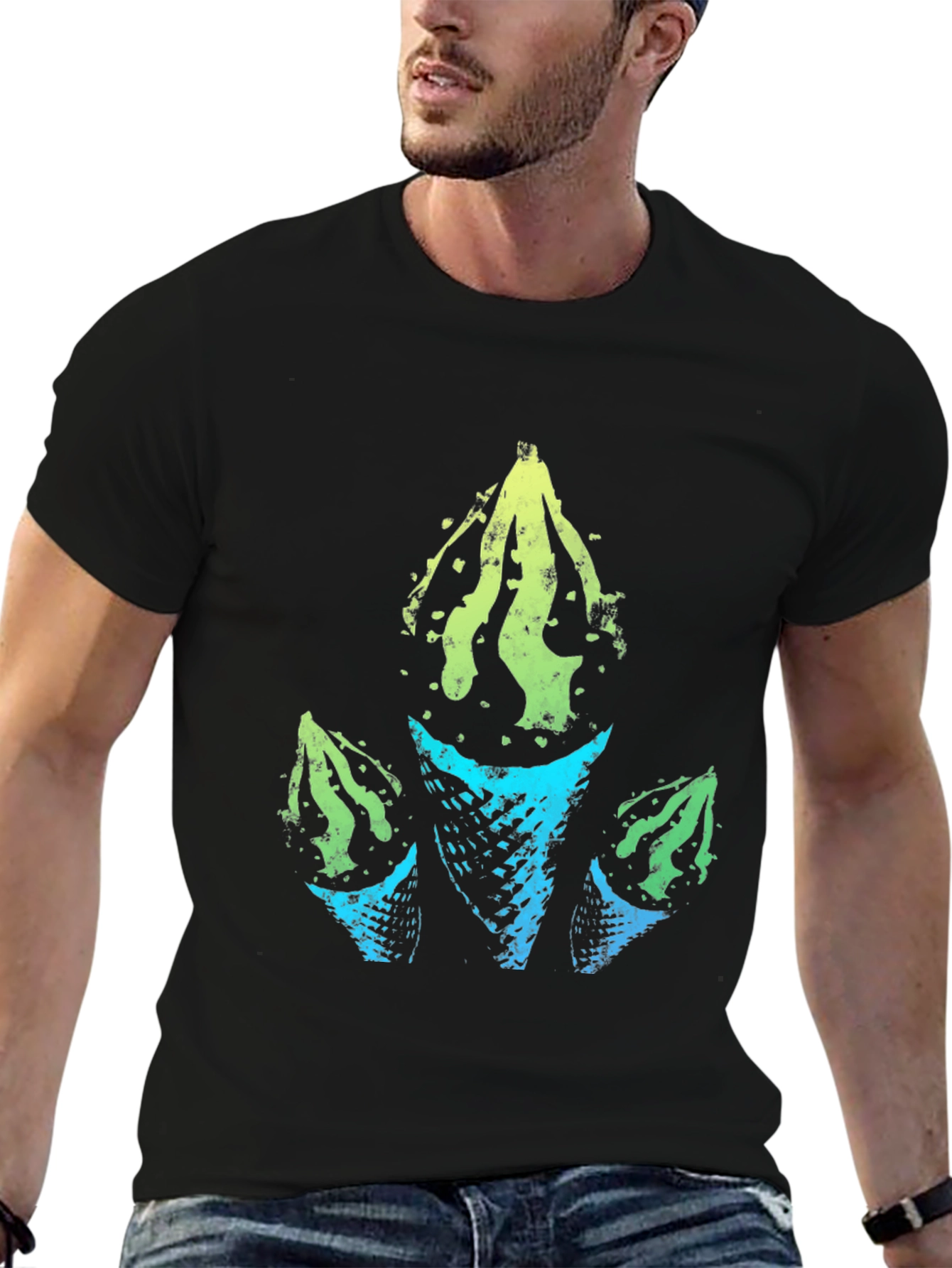 Geometric Ice Cream Cone Graphic Tee