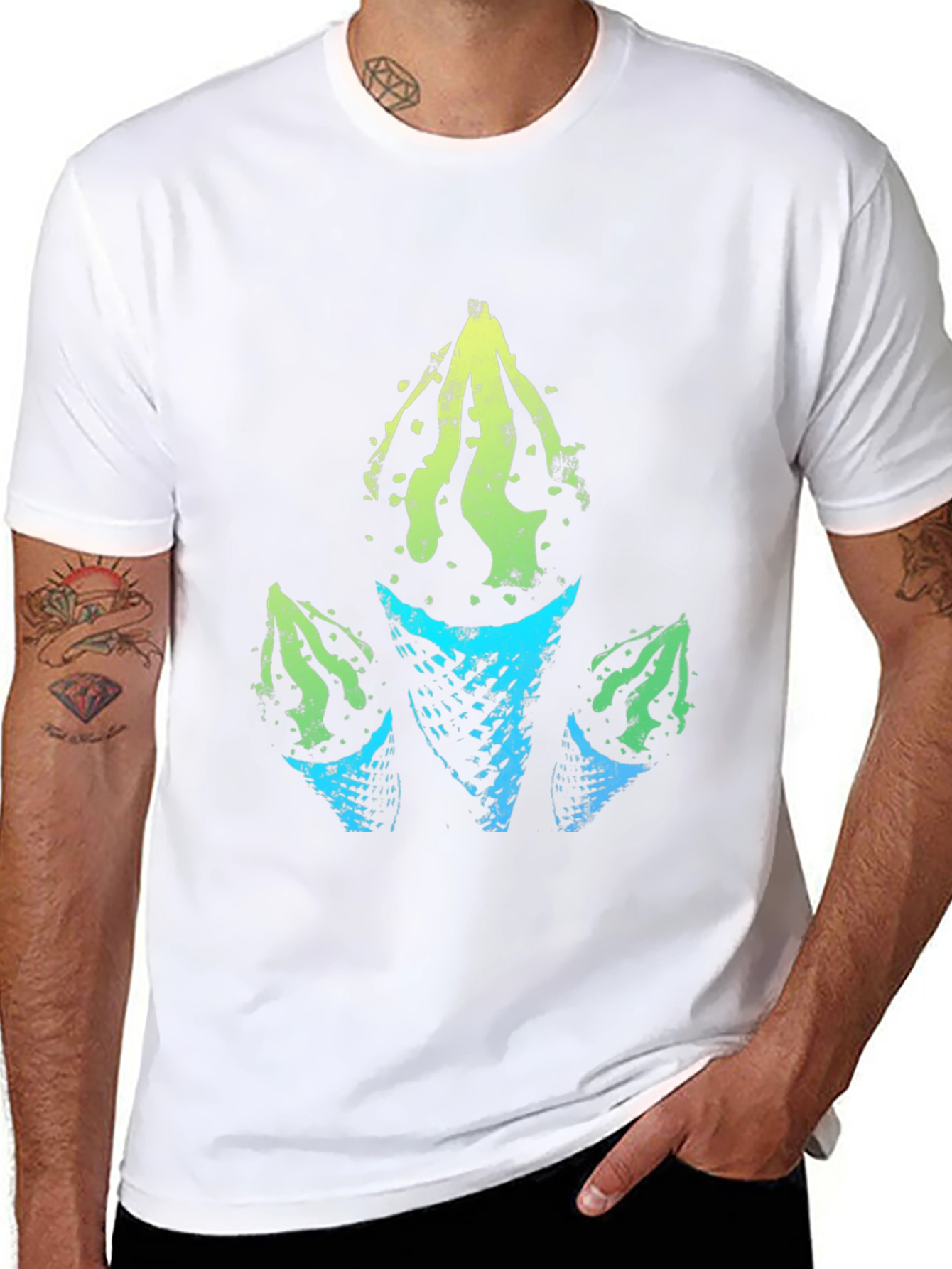 Geometric Ice Cream Cone Graphic Tee