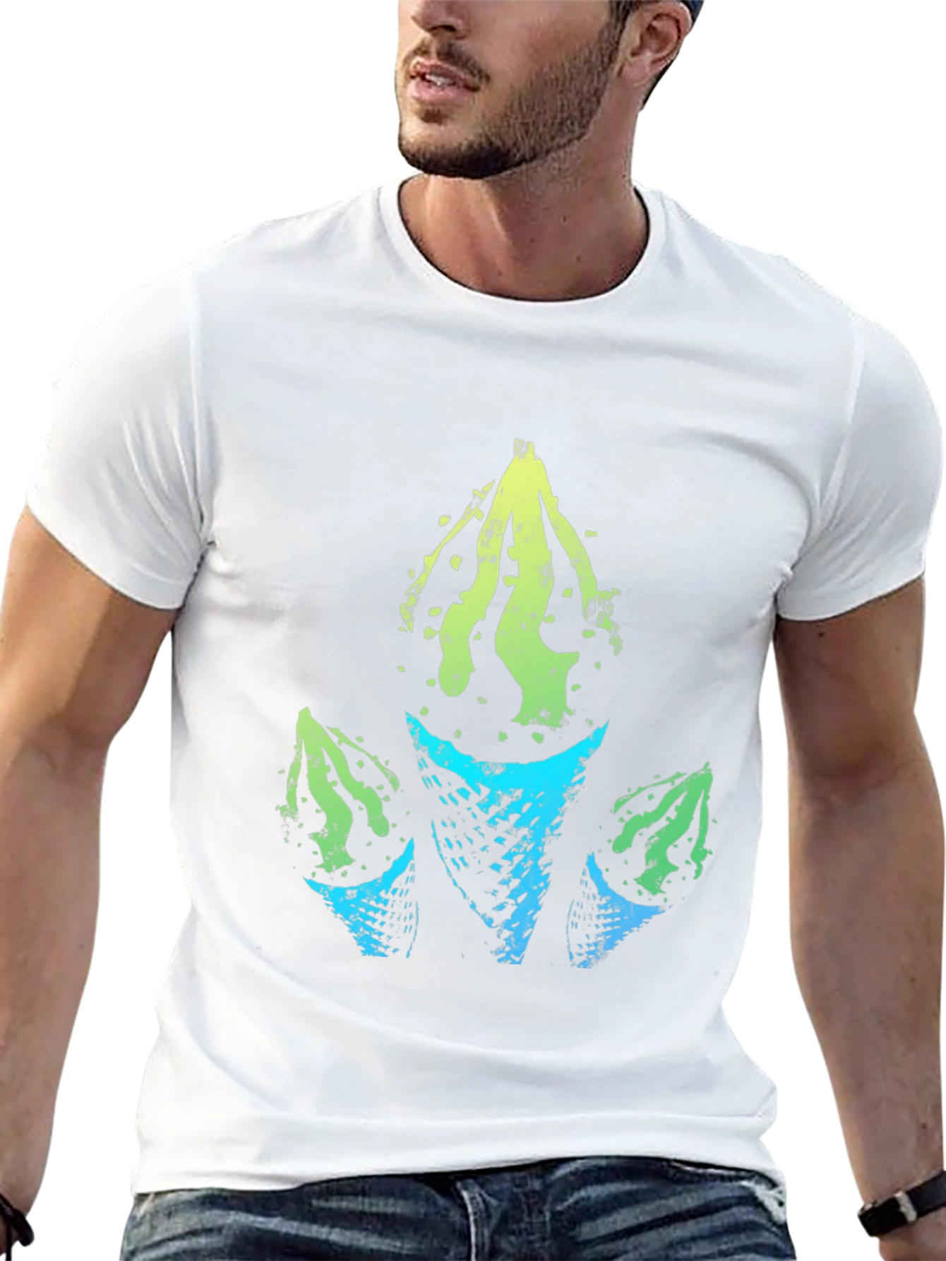 Geometric Ice Cream Cone Graphic Tee