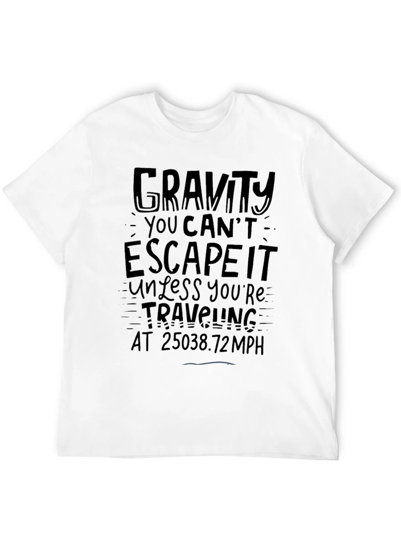 Gravity Escape Velocity Black Graphic Tee