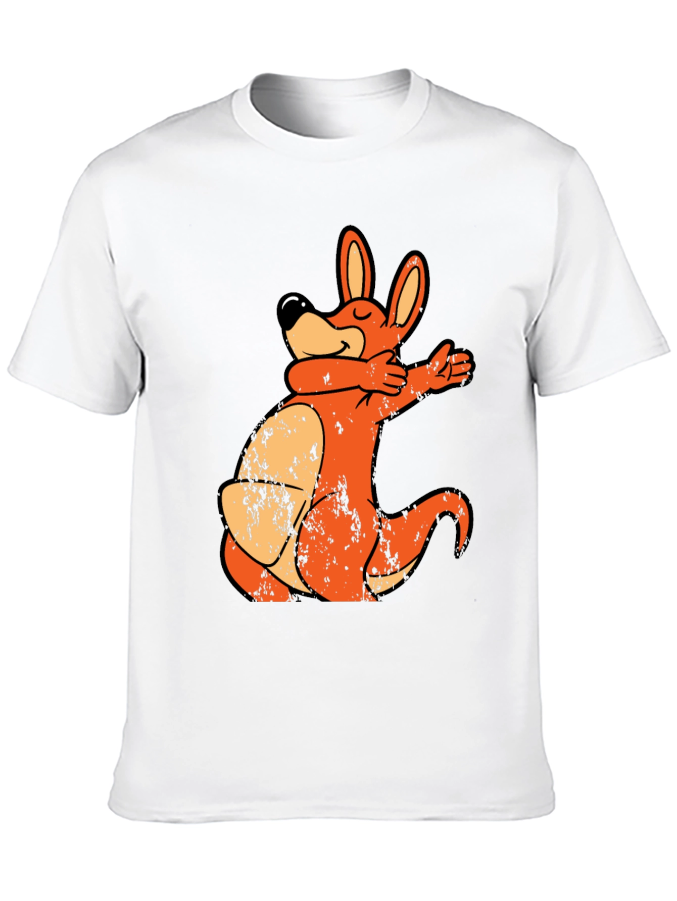 Cartoon Kangaroo Dab T-Shirt - Unique Design