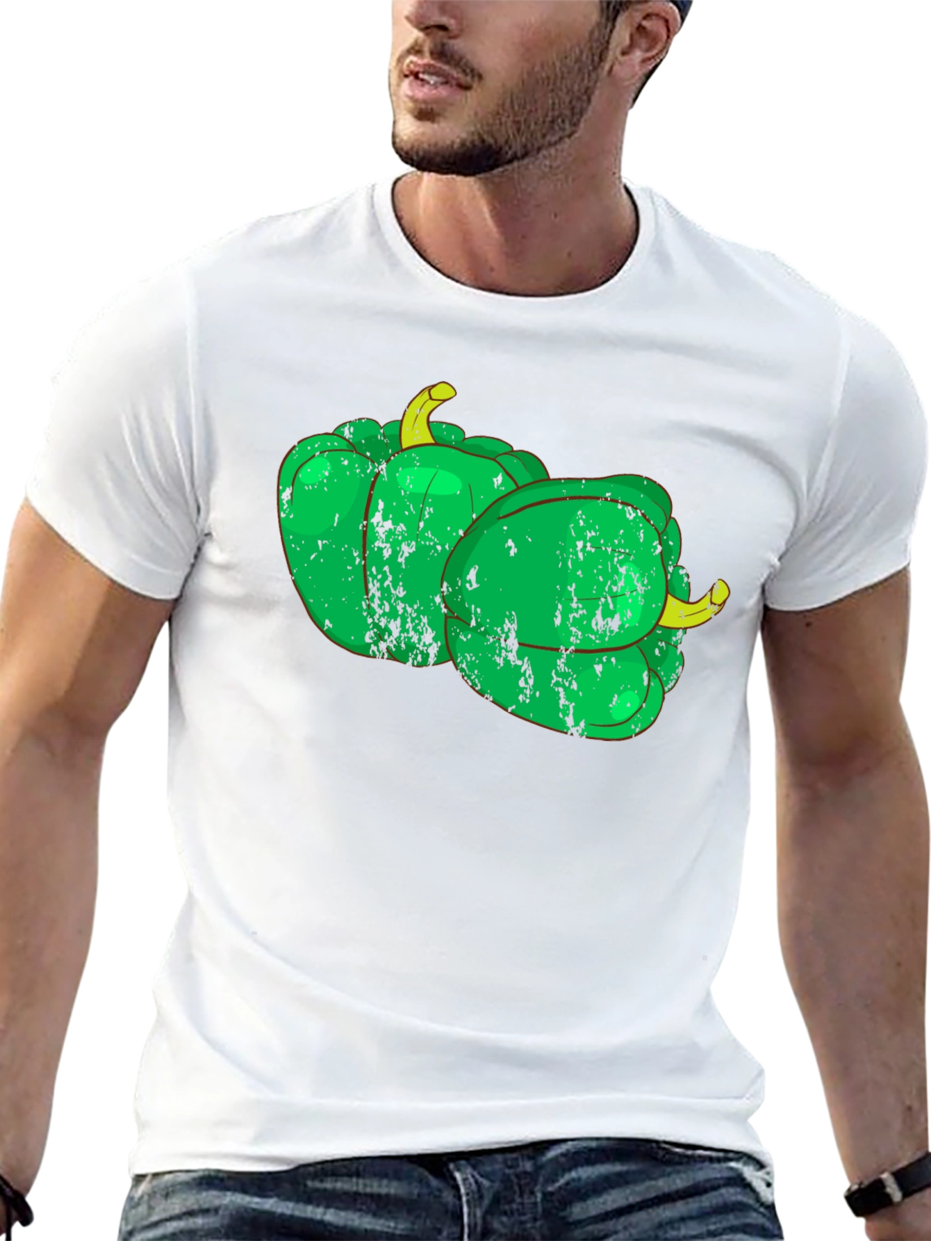 Green Pepper Graphic Tee - Fresh Style!