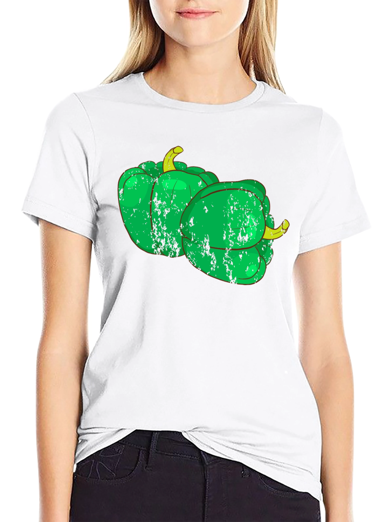 Green Pepper Graphic Tee - Fresh Style!