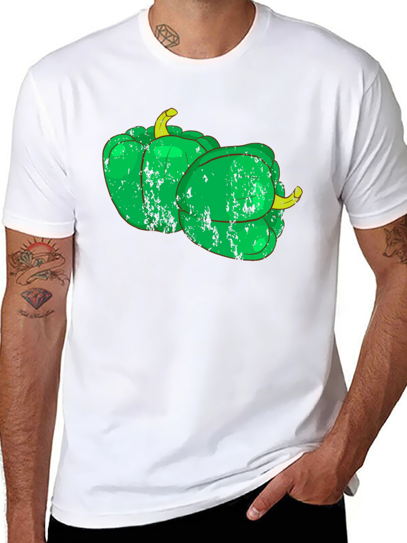Green Pepper Graphic Tee - Fresh Style!