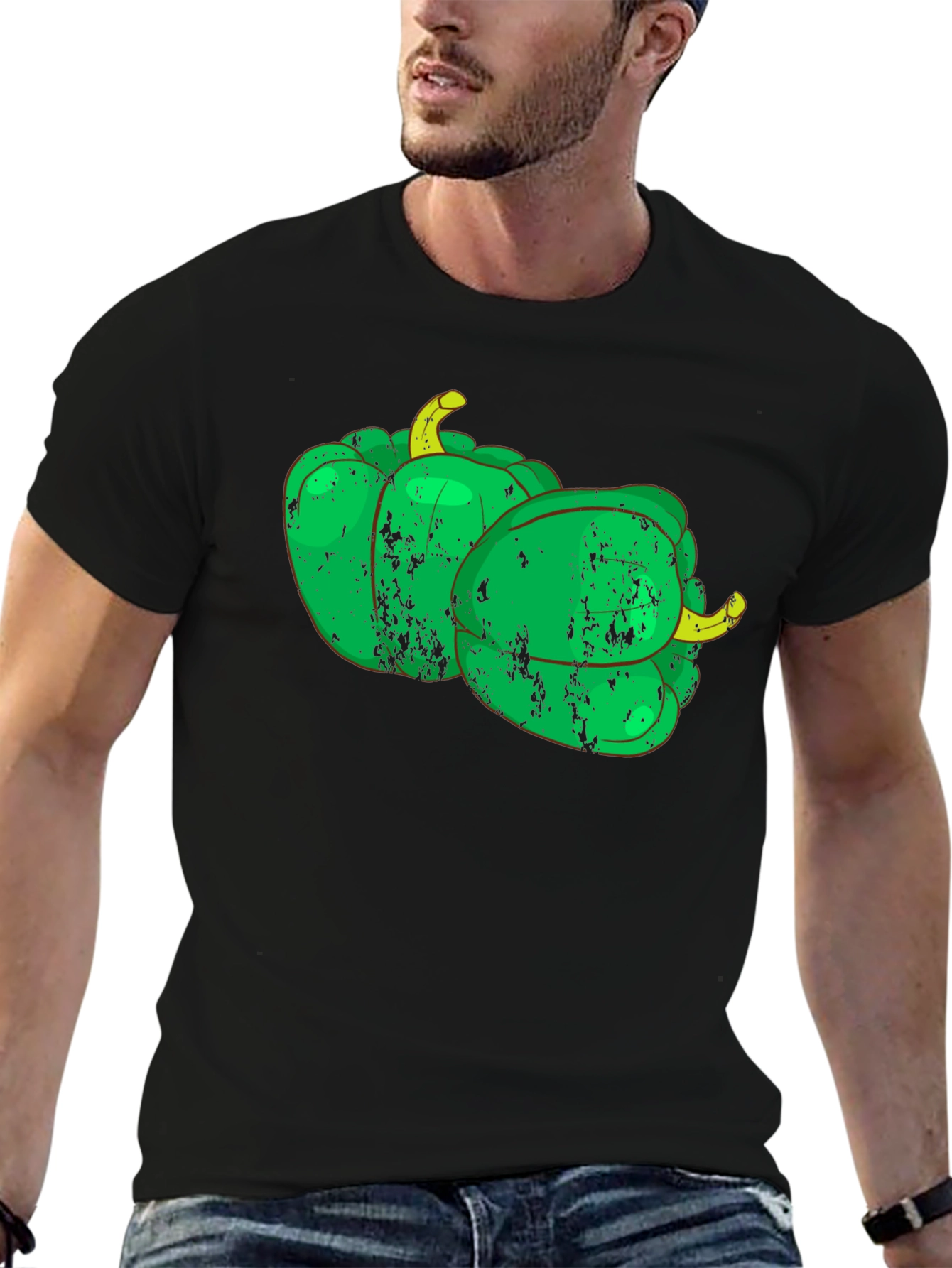 Green Pepper Graphic Tee - Fresh Style!