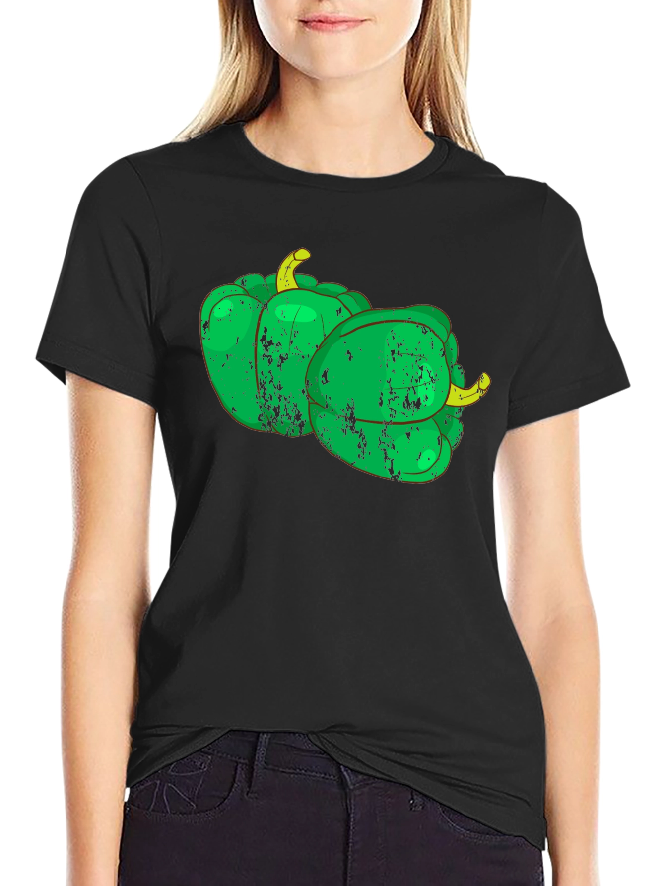 Green Pepper Graphic Tee - Fresh Style!