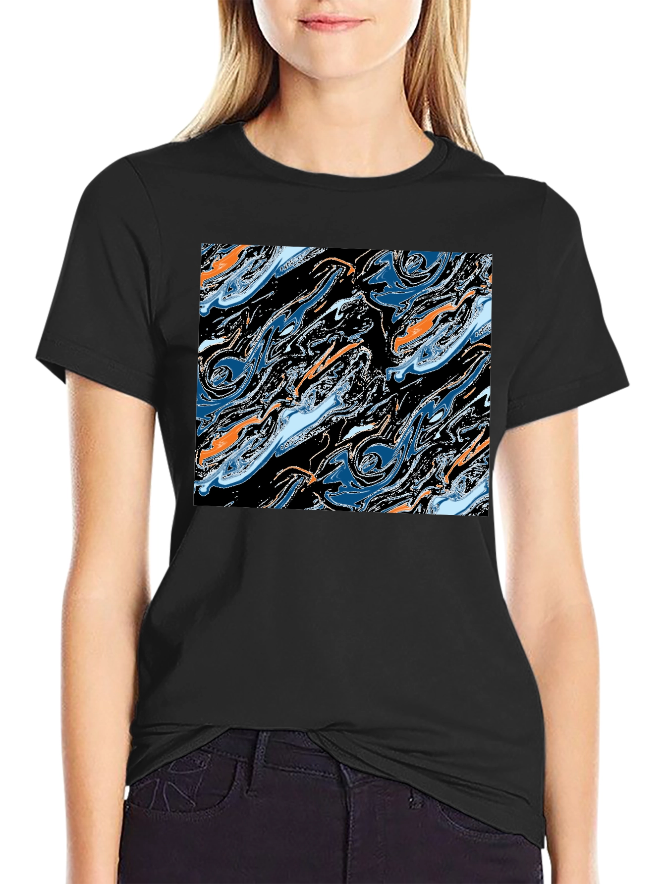 Abstract Swirl Graphic Tee - Modern Art T-Shirt
