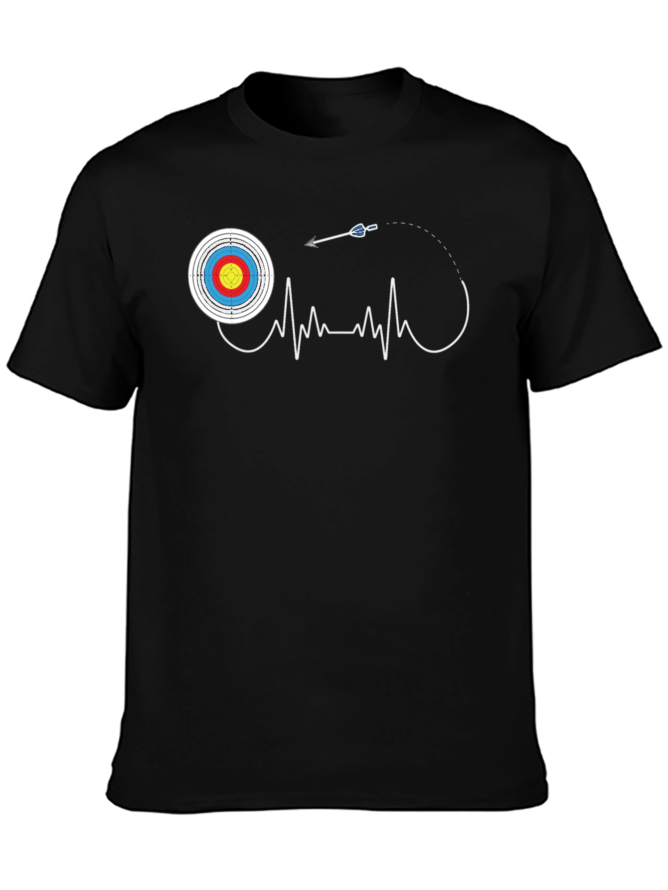 Archery Heartbeat T-Shirt - Target & Arrow Design