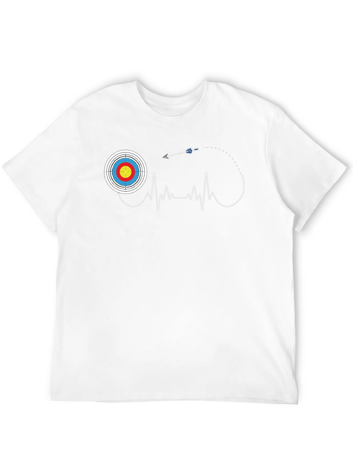 Archery Heartbeat T-Shirt - Target & Arrow Design