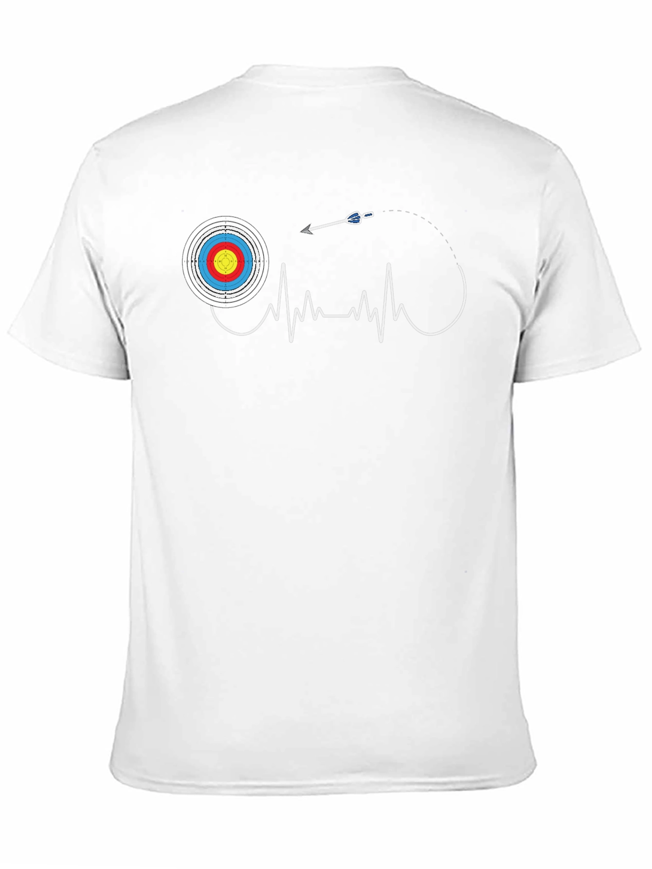 Archery Heartbeat T-Shirt - Target & Arrow Design