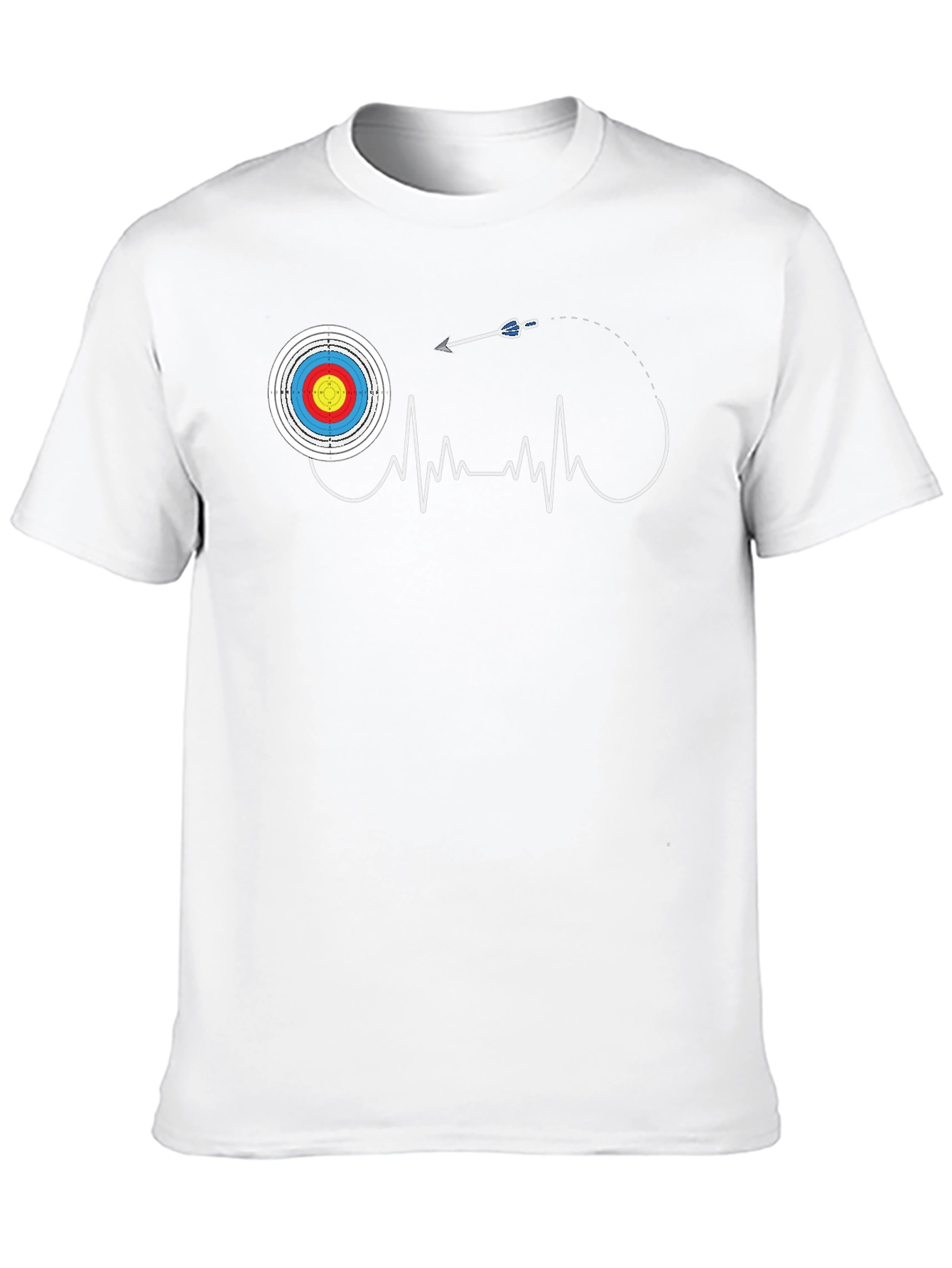 Archery Heartbeat T-Shirt - Target & Arrow Design