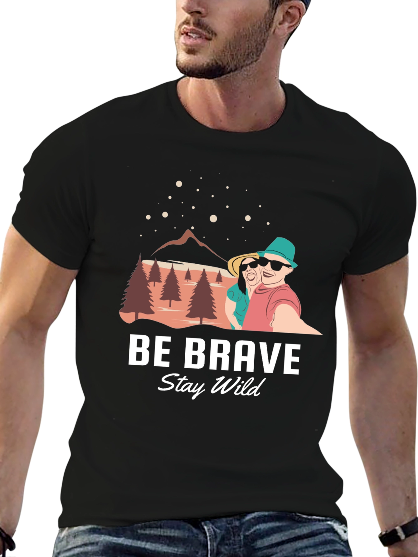 Be Brave Stay Wild Graphic T-Shirt