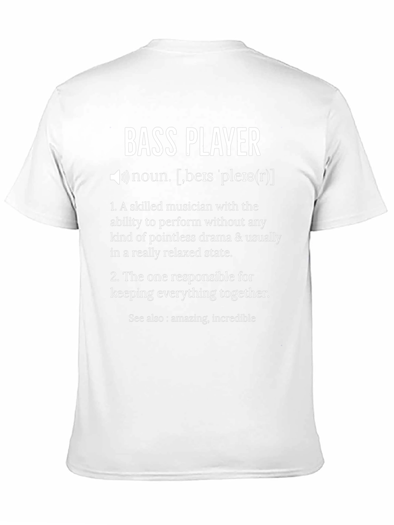 Bass Player Definition Graphic T-Shirt
