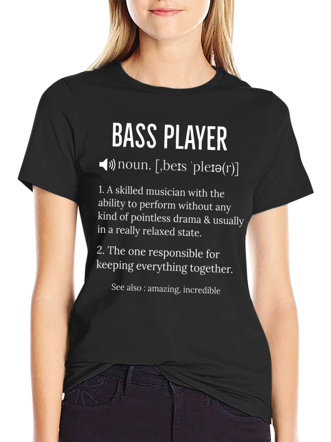 Bass Player Definition Graphic T-Shirt