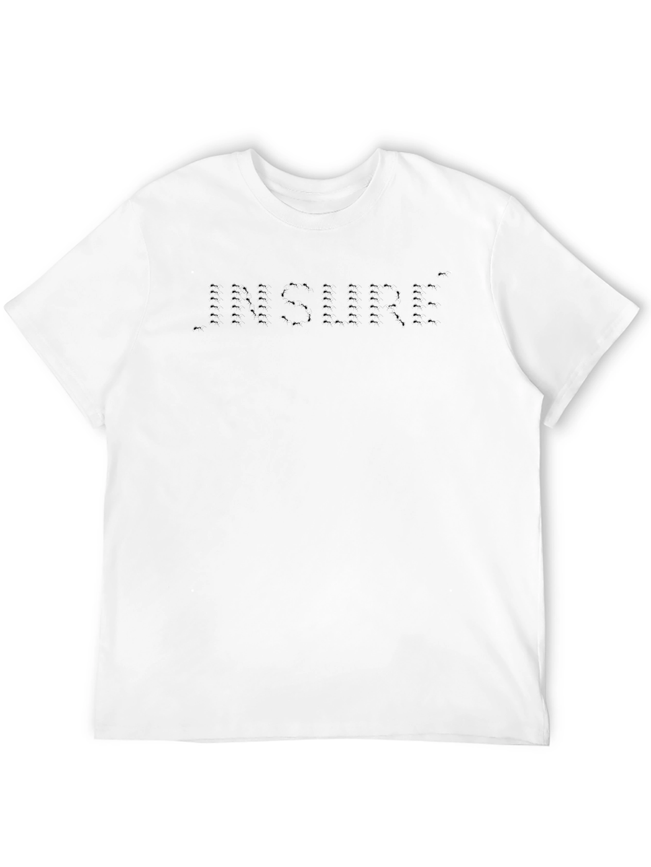 Mens Black INSURE Graphic Crew Neck T-Shirt