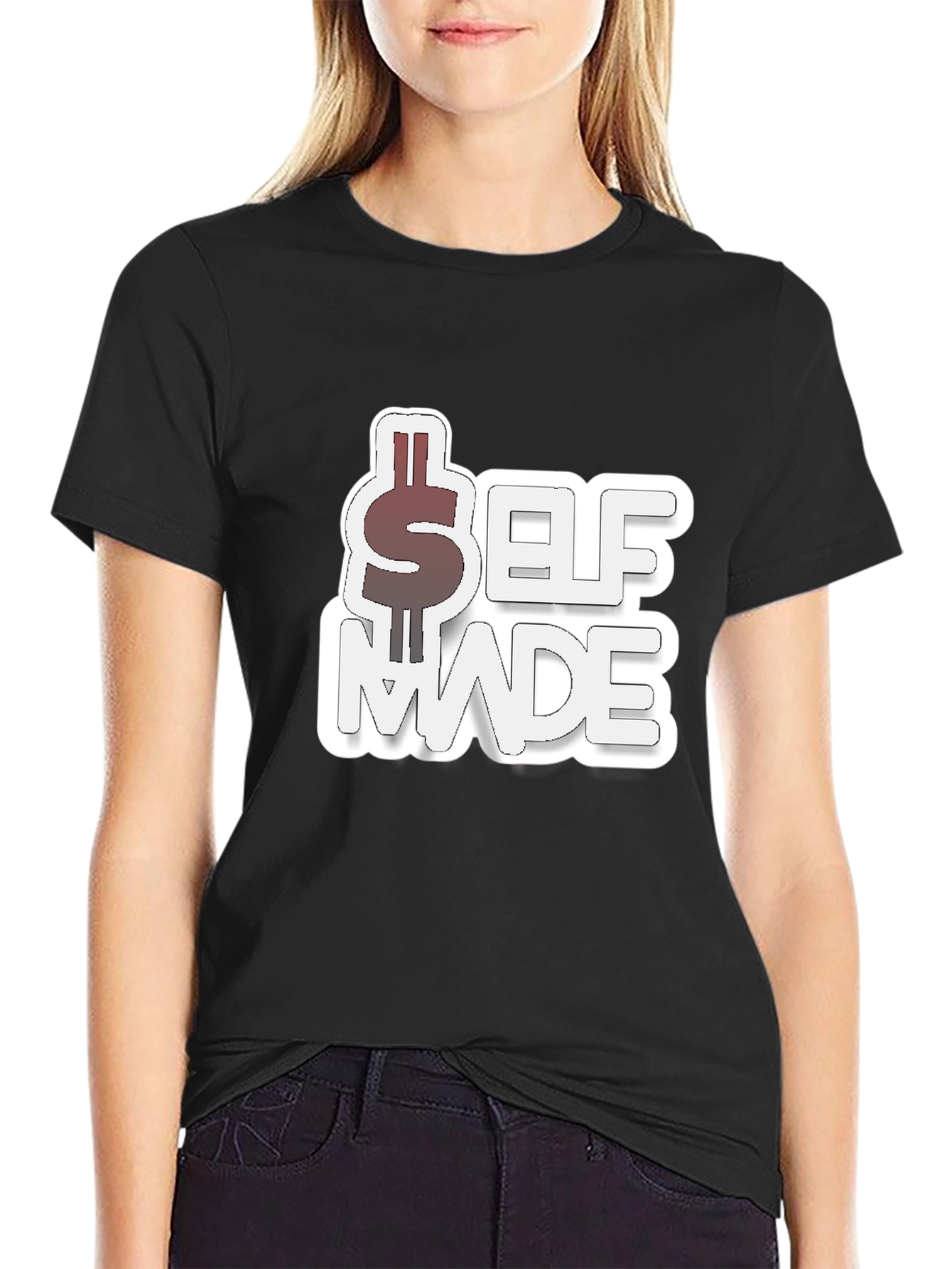 Self Made Black Graphic T-Shirt