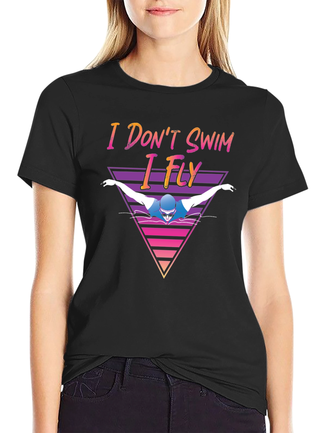 I Dont Swim I Fly Black T-Shirt