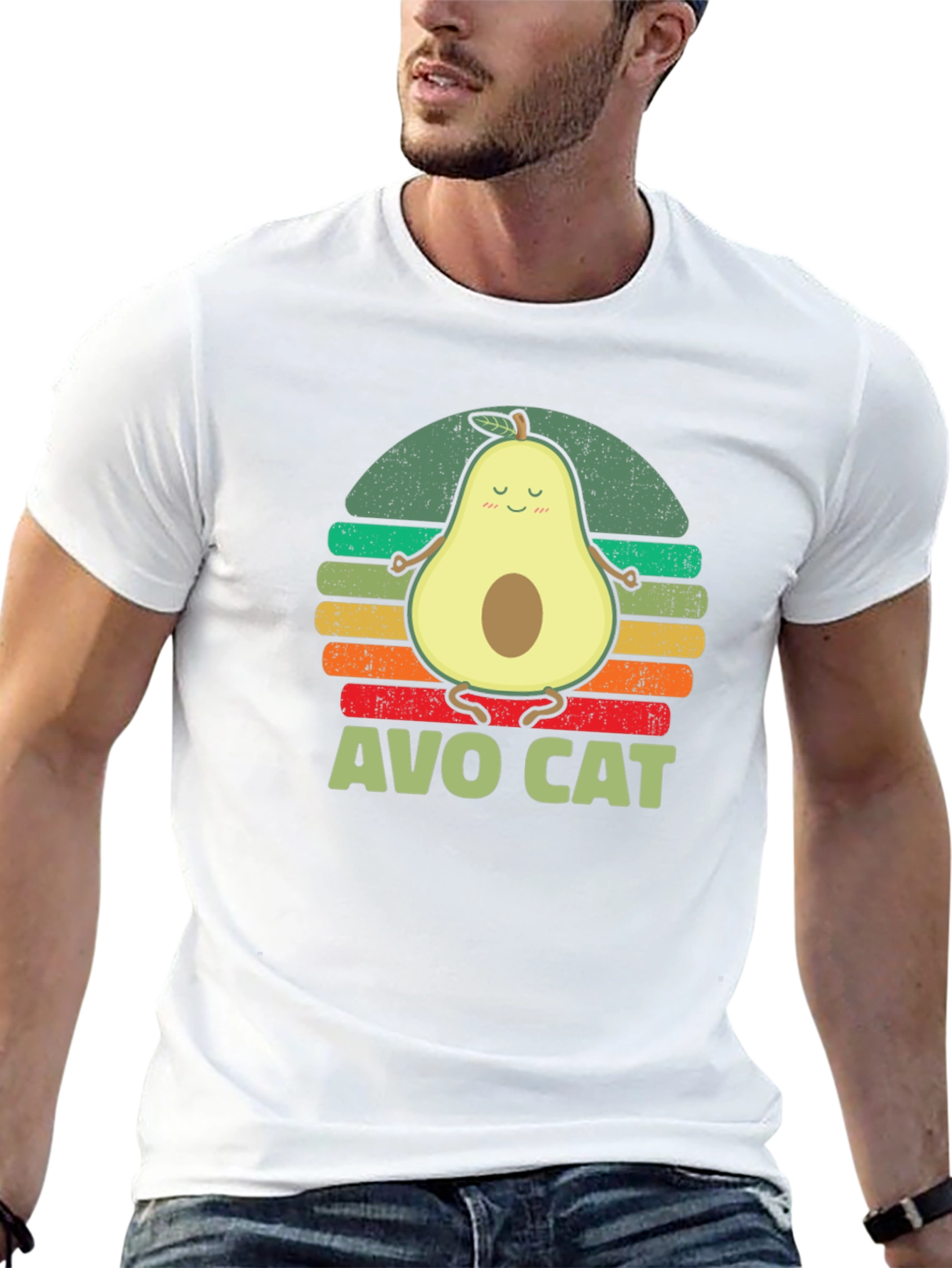 Avo Cat T-Shirt - Avocado Yoga Funny Tee