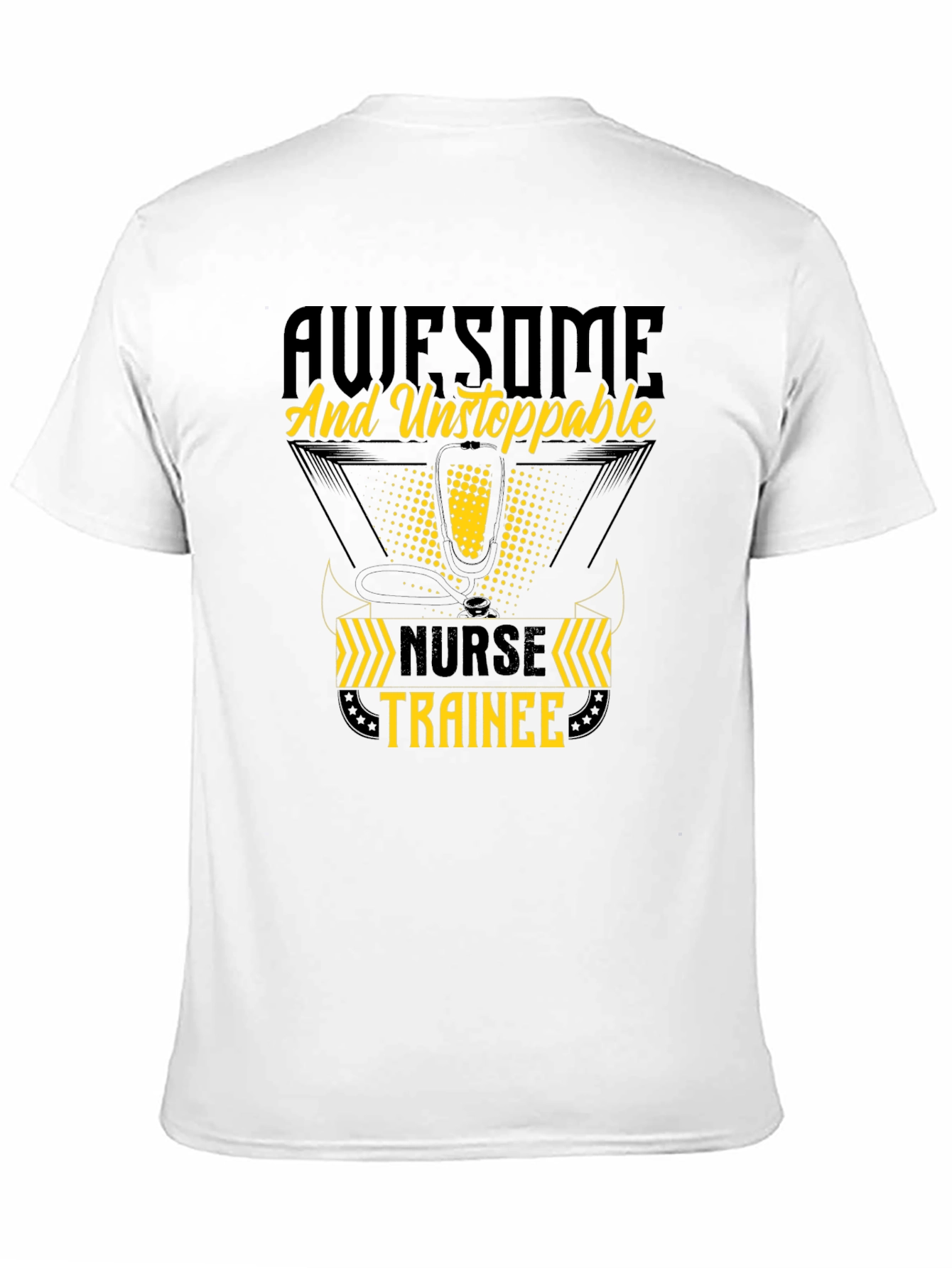 Awesome Nurse Trainee T-Shirt - Black Cotton