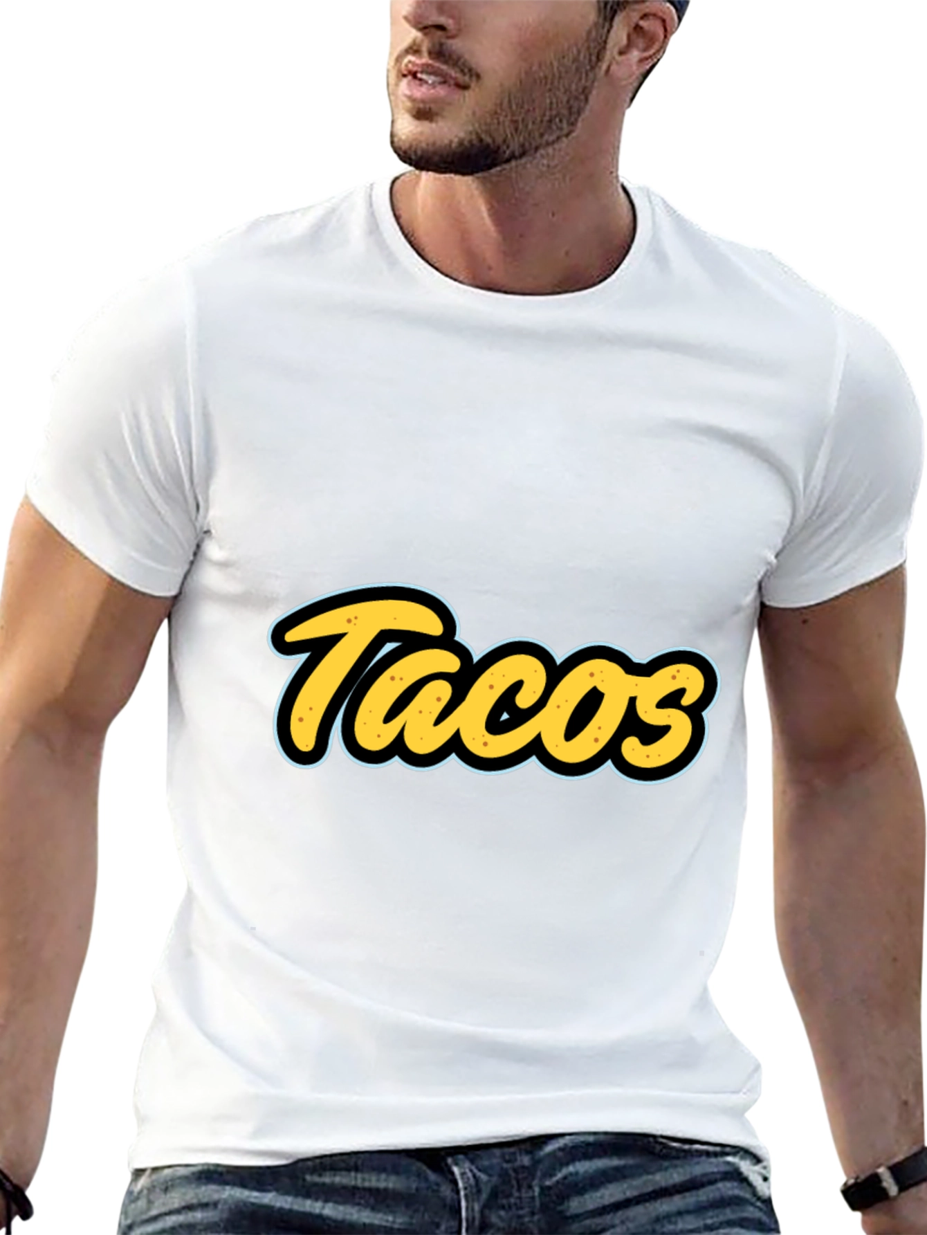 Tacos Graphic T-Shirt - Black Casual