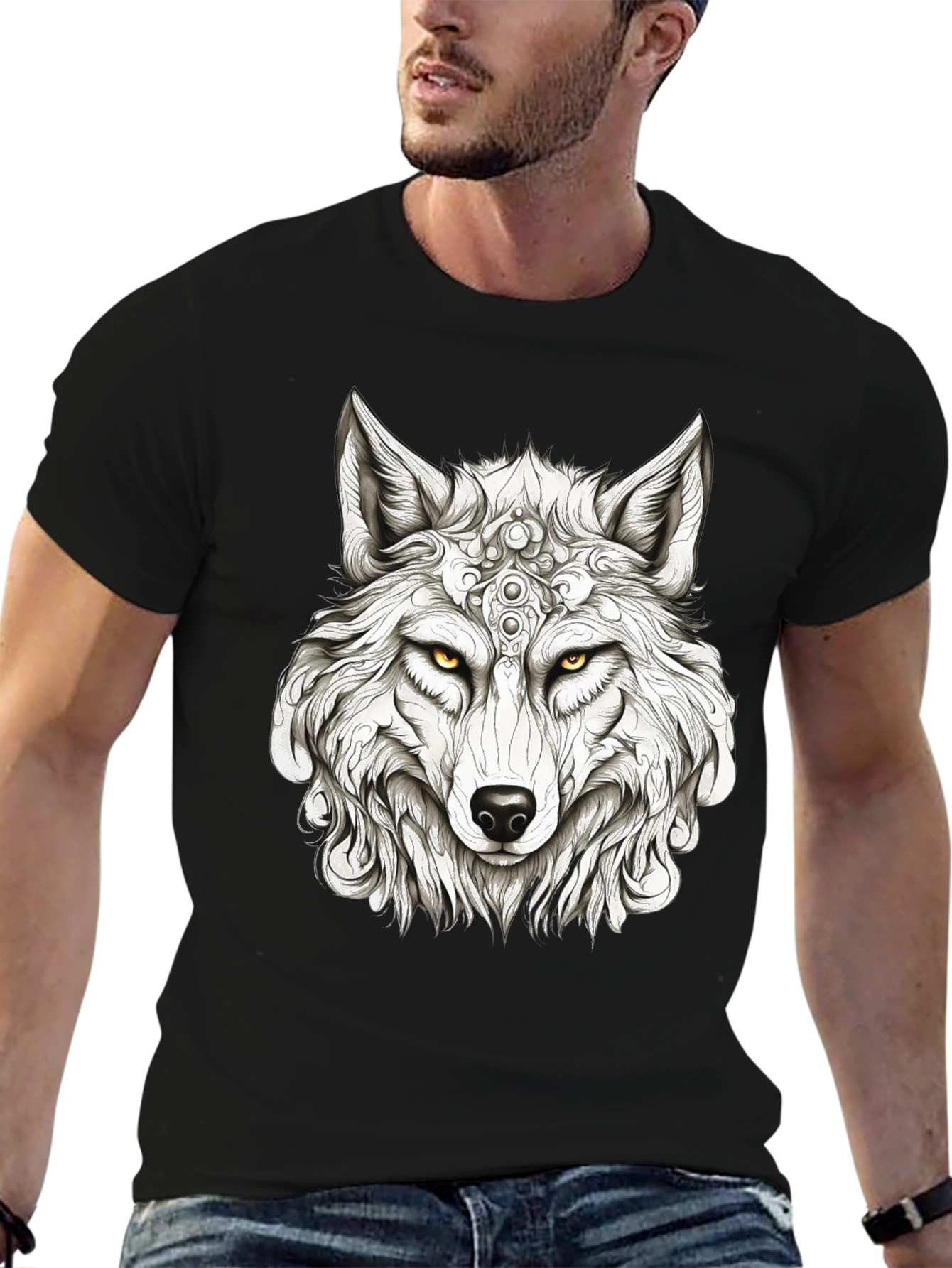 Wolf Graphic Print T-Shirt