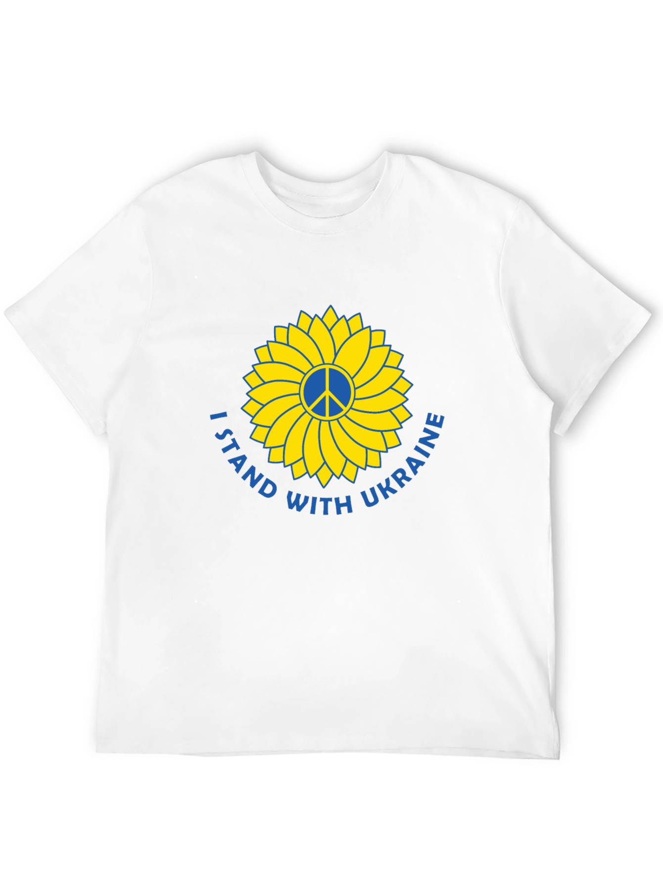 Ukraine Support T-Shirt Peace Sunflower Design