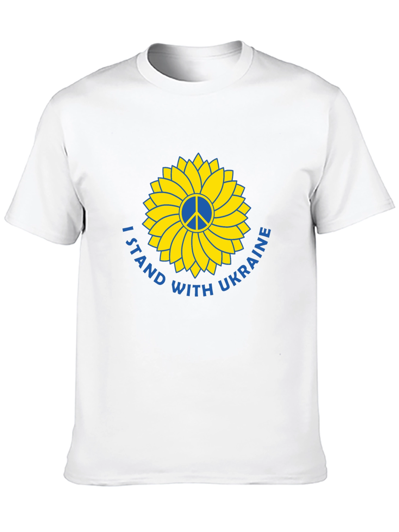 Ukraine Support T-Shirt Peace Sunflower Design