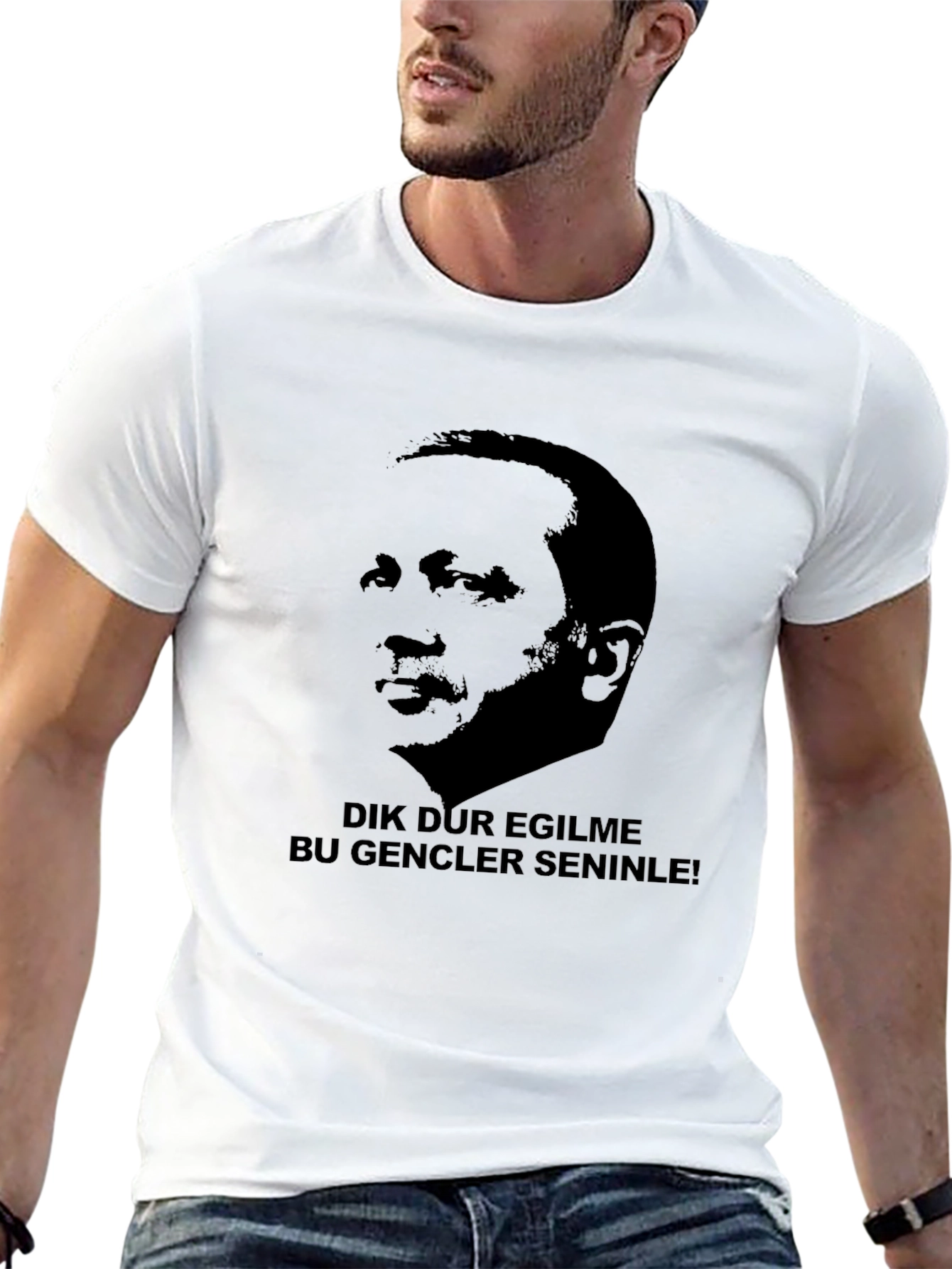 Dik Dur Egılme T-Shirt - Black Graphic Tee