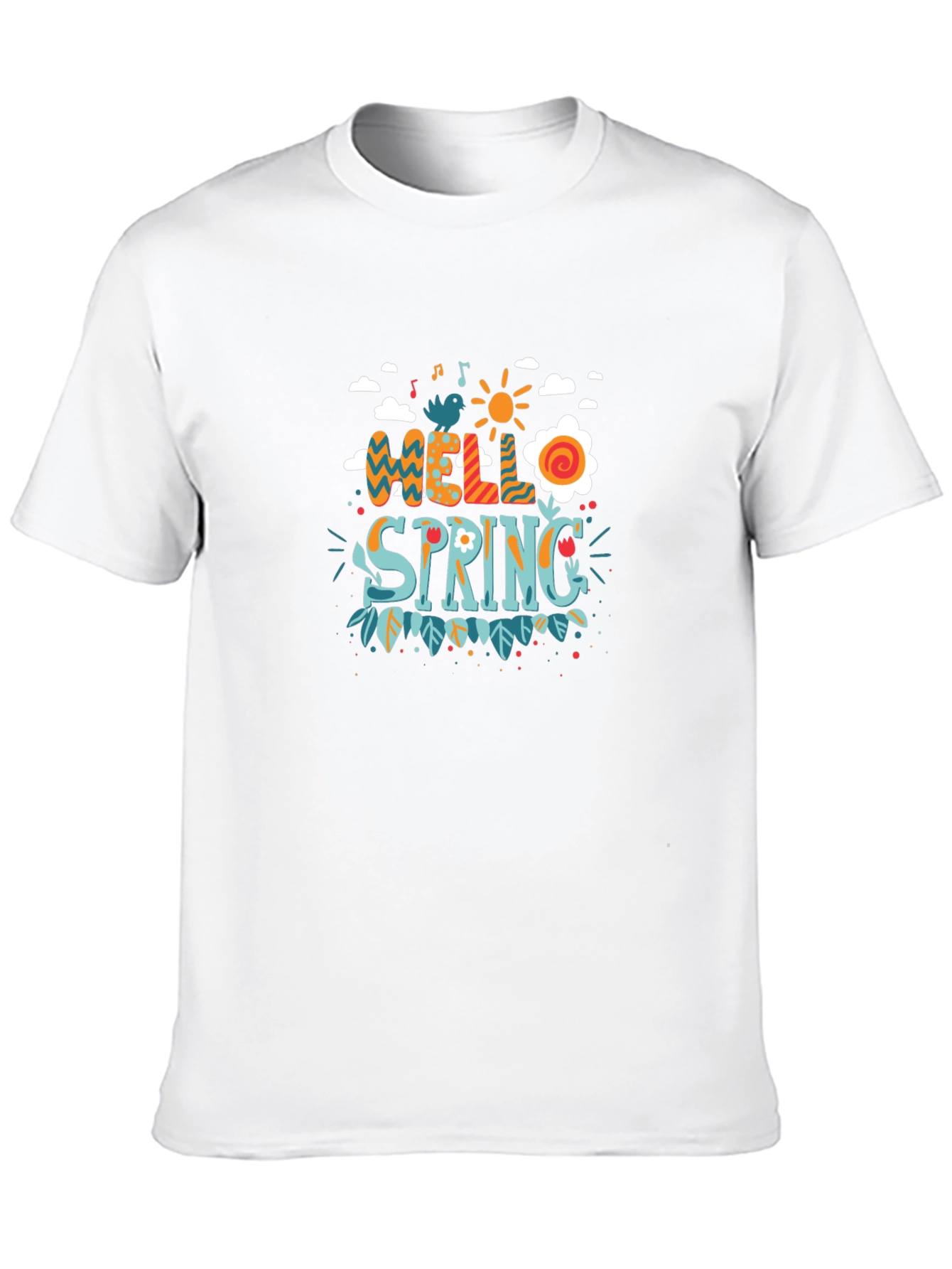Hello Spring Graphic Tee - Black
