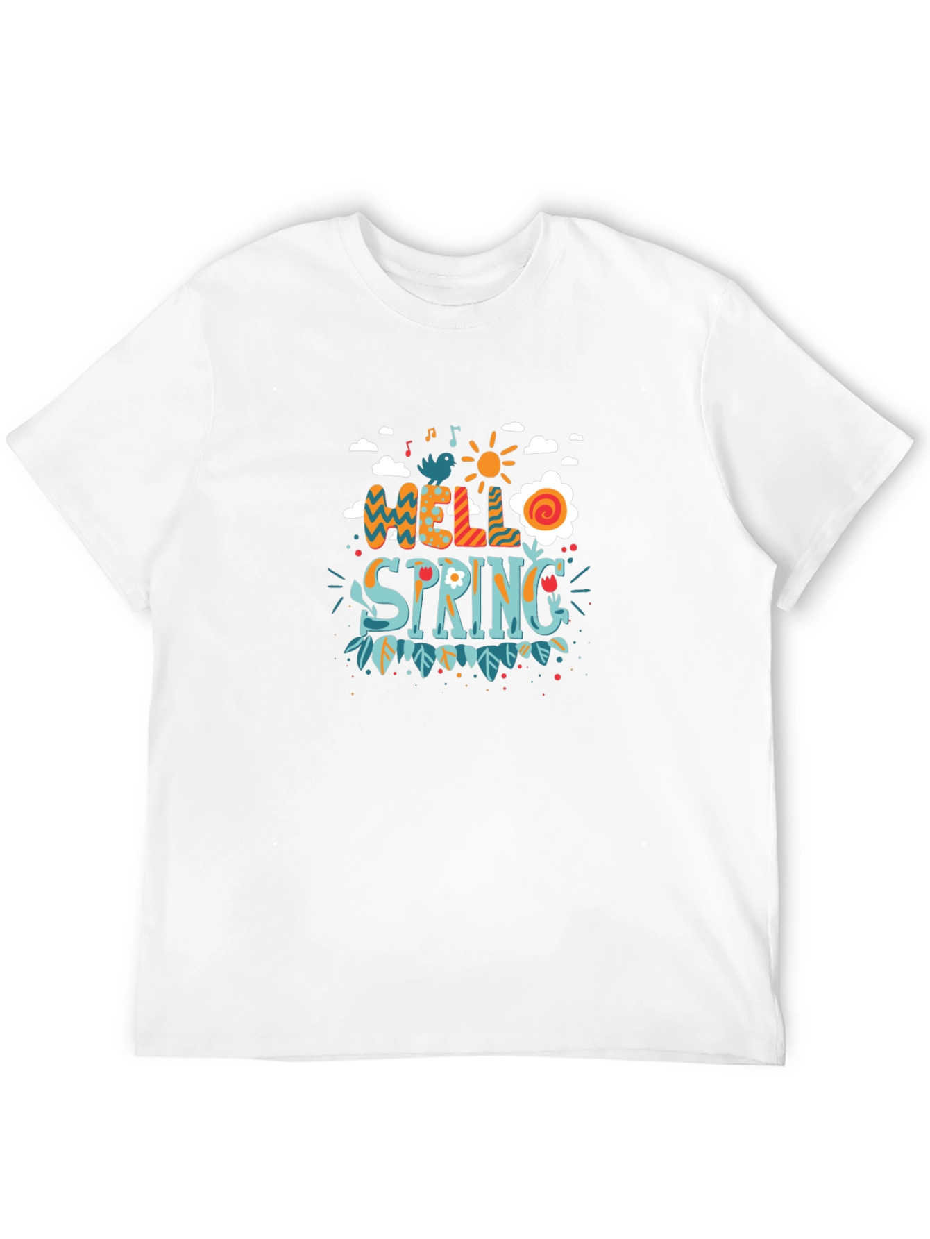Hello Spring Graphic Tee - Black