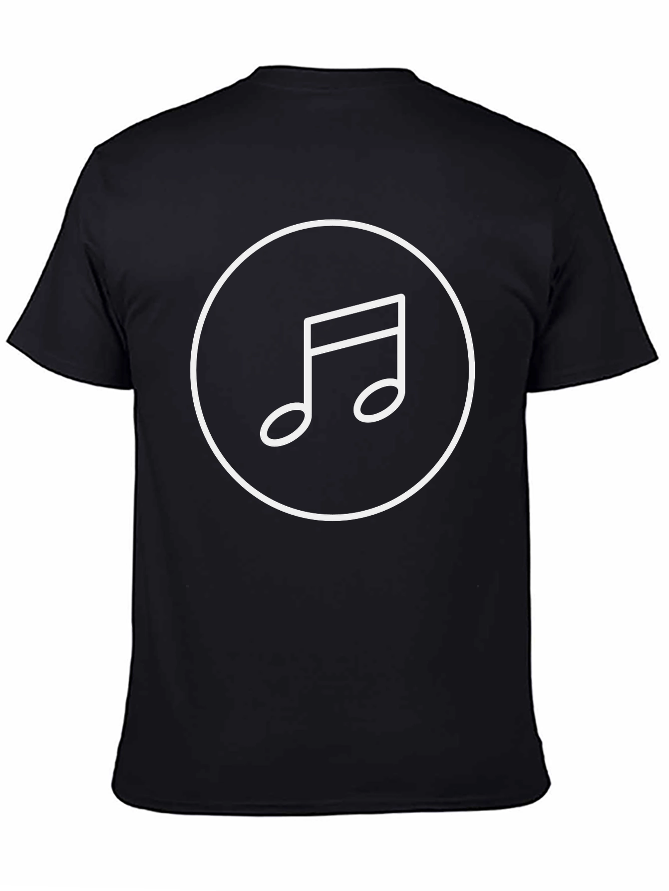Music Note Graphic Tee - Stylish Black T-Shirt