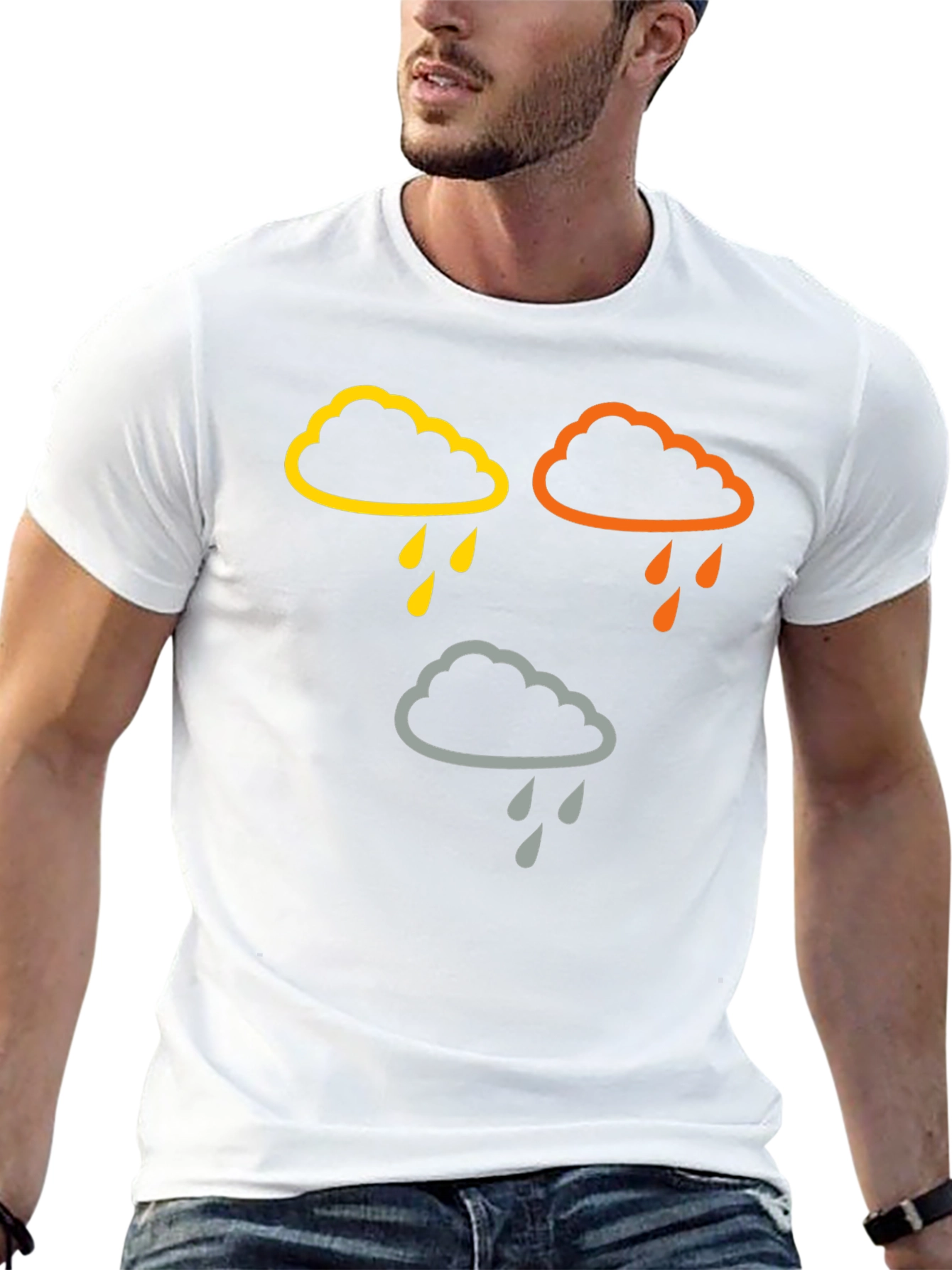 Rain Cloud Graphic T-Shirt - Weather Theme Tee