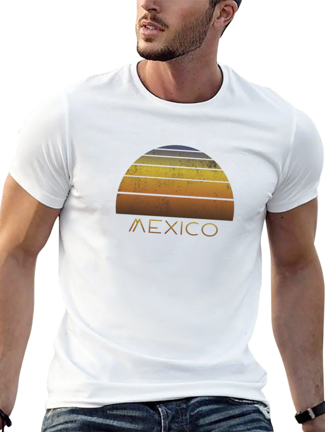 Retro Mexico Sunset Graphic T-Shirt