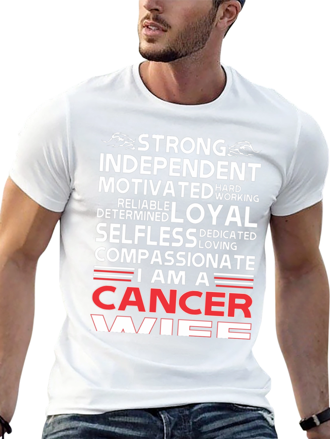 Strong Cancer Wife Graphic T-Shirt