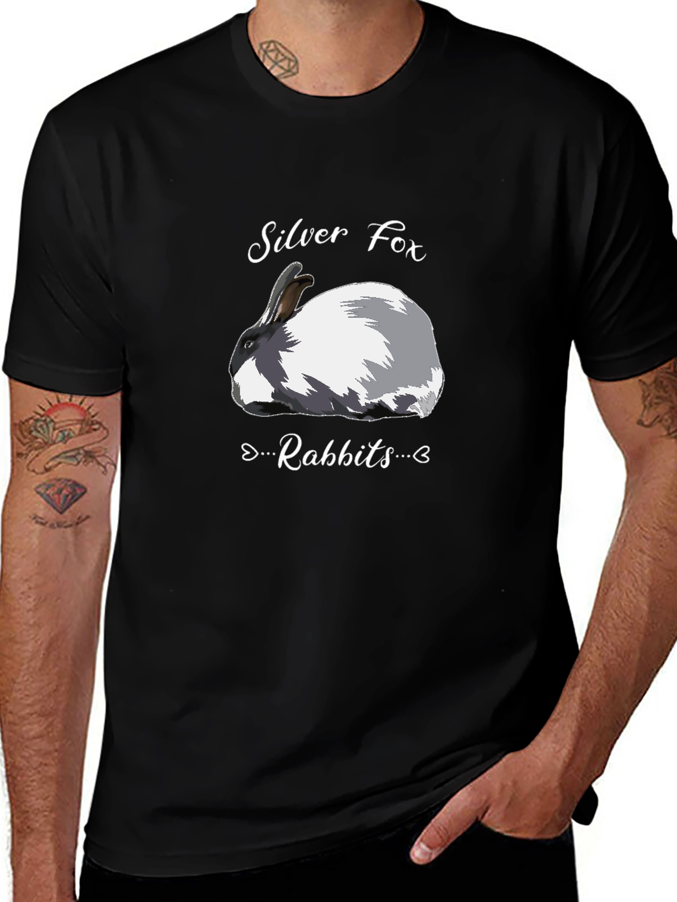 Silver Fox Rabbits Graphic T-Shirt