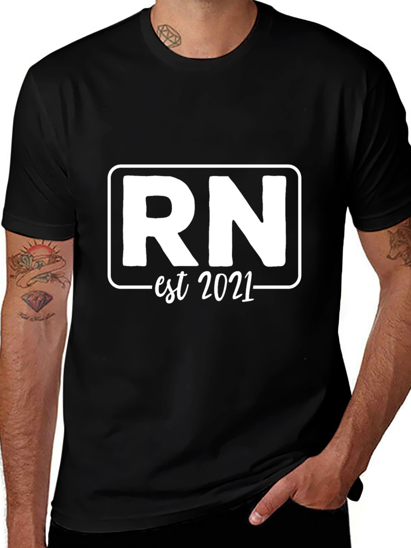 RN Est 2021 T-Shirt Registered Nurse Shirt