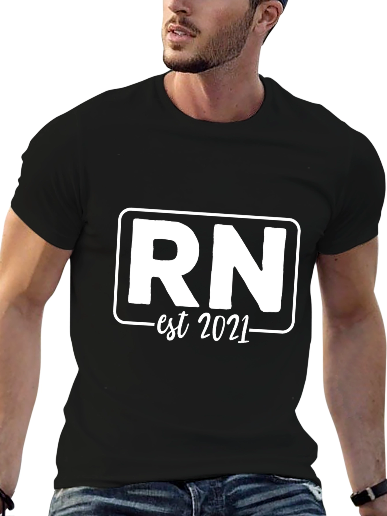 RN Est 2021 T-Shirt Registered Nurse Shirt