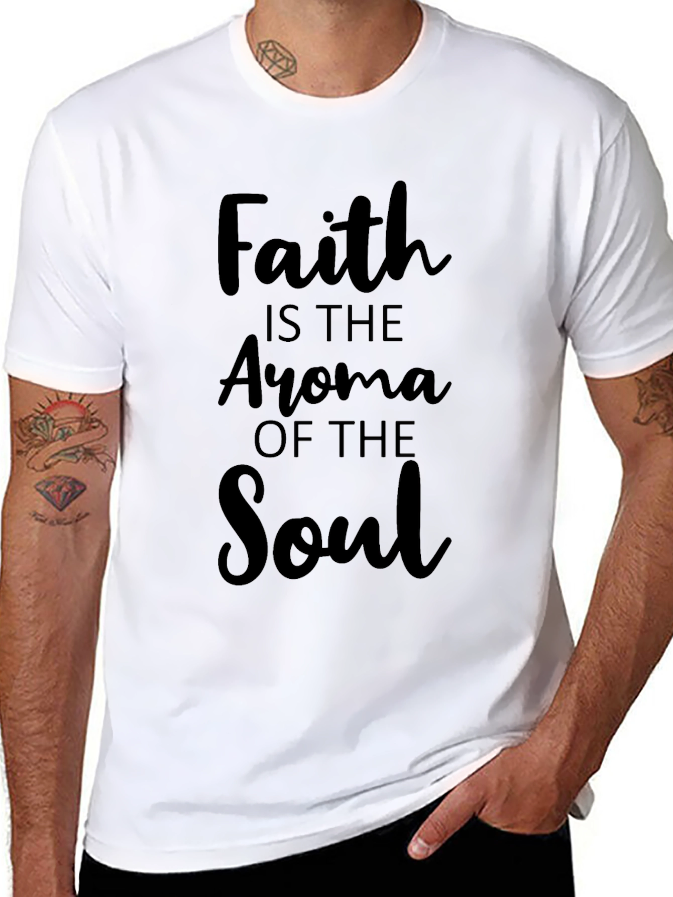 Faith Aroma Soul T-Shirt - Christian Inspired Black Tee