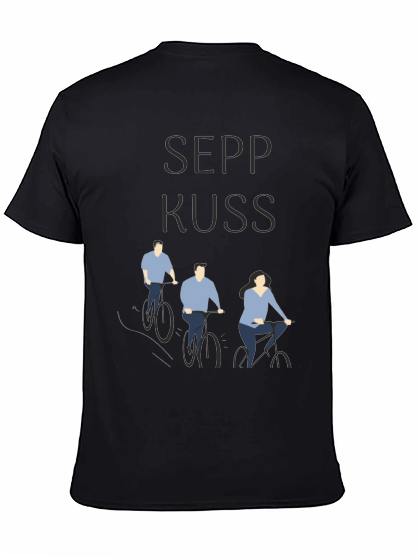 Sepp Kuss Cycling Tee - Black Cotton Graphic T-Shirt