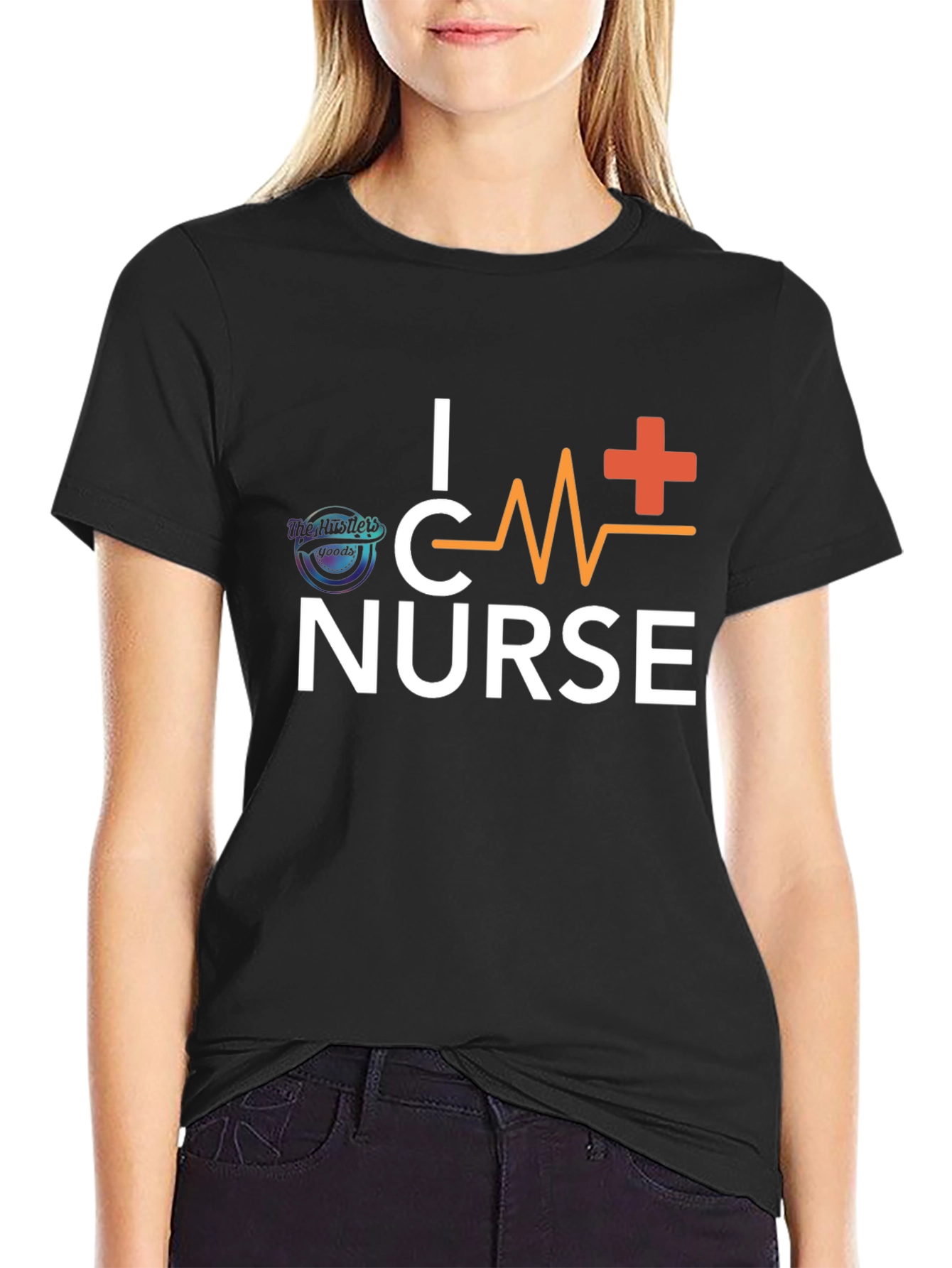 I Heart Nurse Black T-Shirt